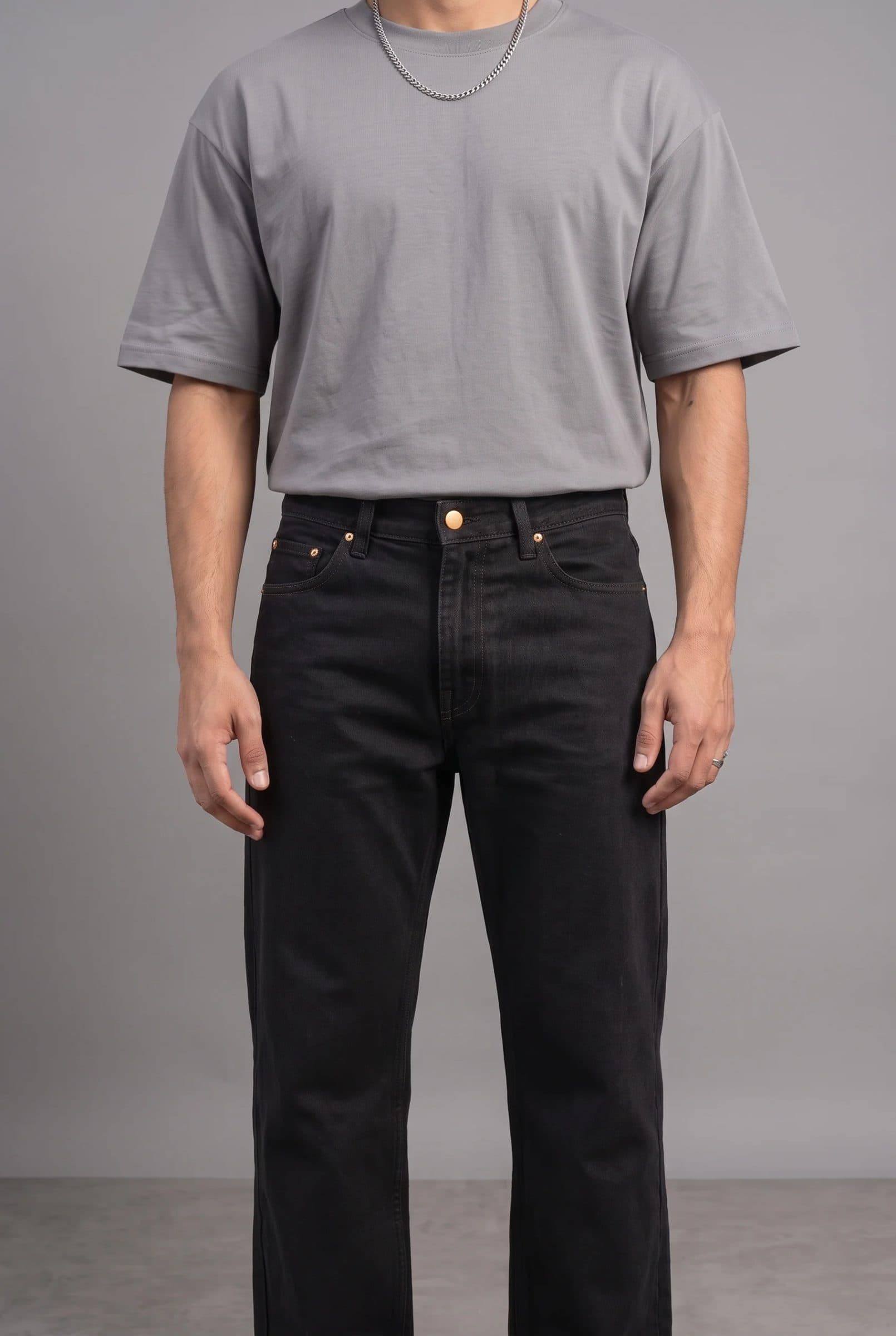 CLASSIC BLACK DENIM MEN'S JEANS image 3