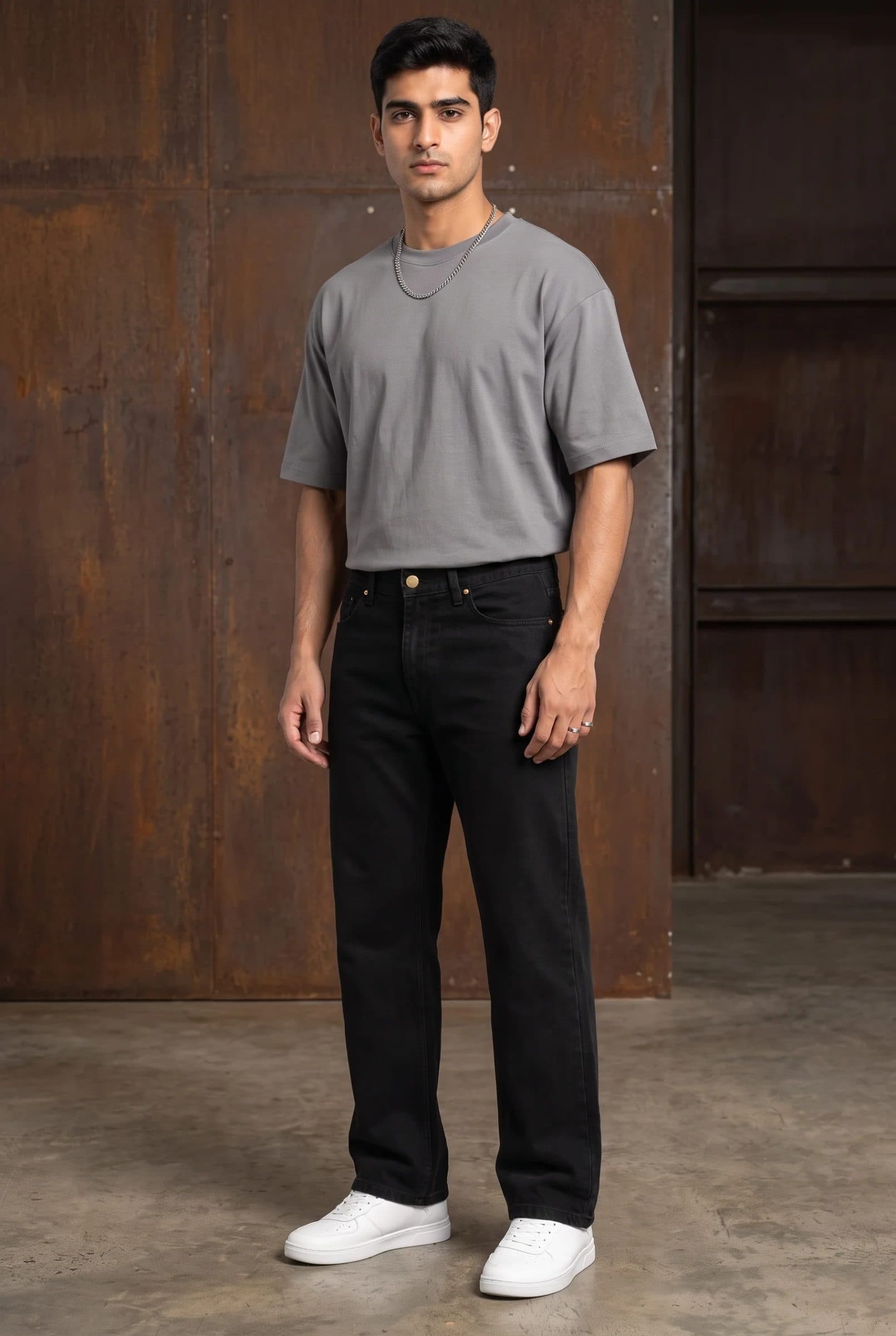 CLASSIC BLACK DENIM MEN'S JEANS image 8