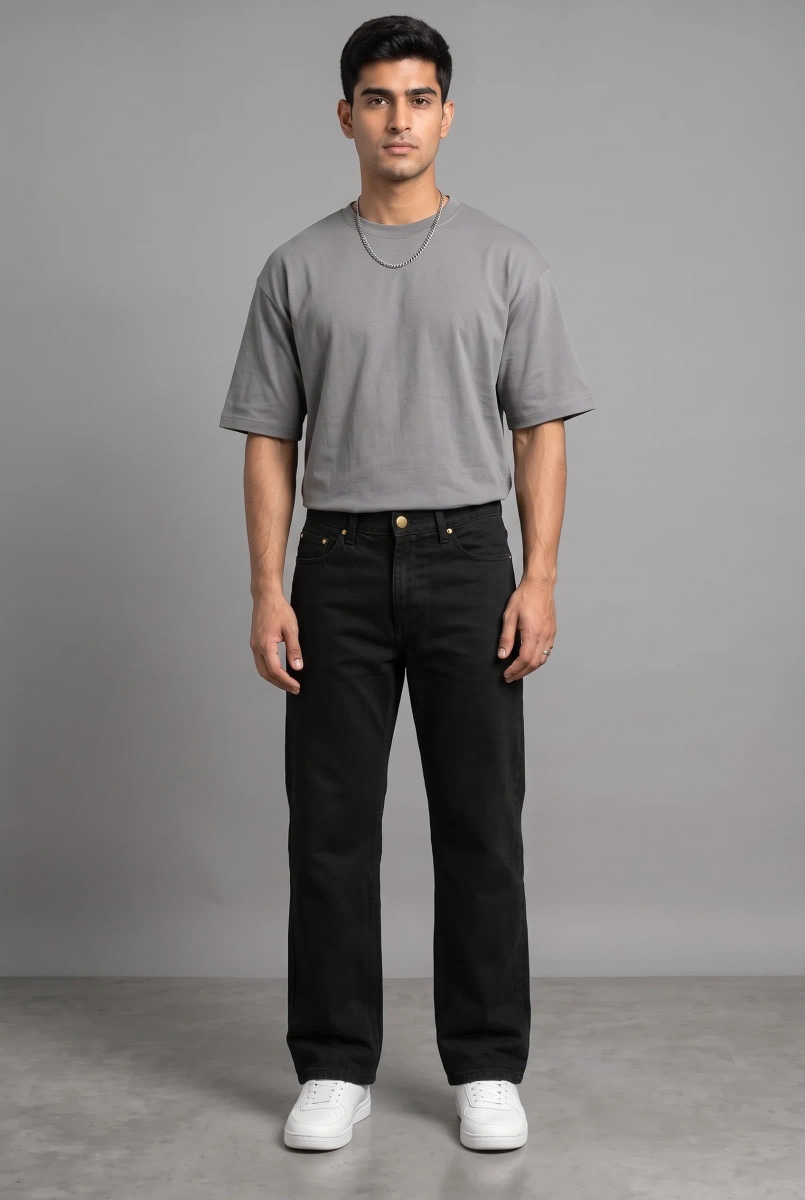 CLASSIC BLACK DENIM MEN'S JEANS image 4