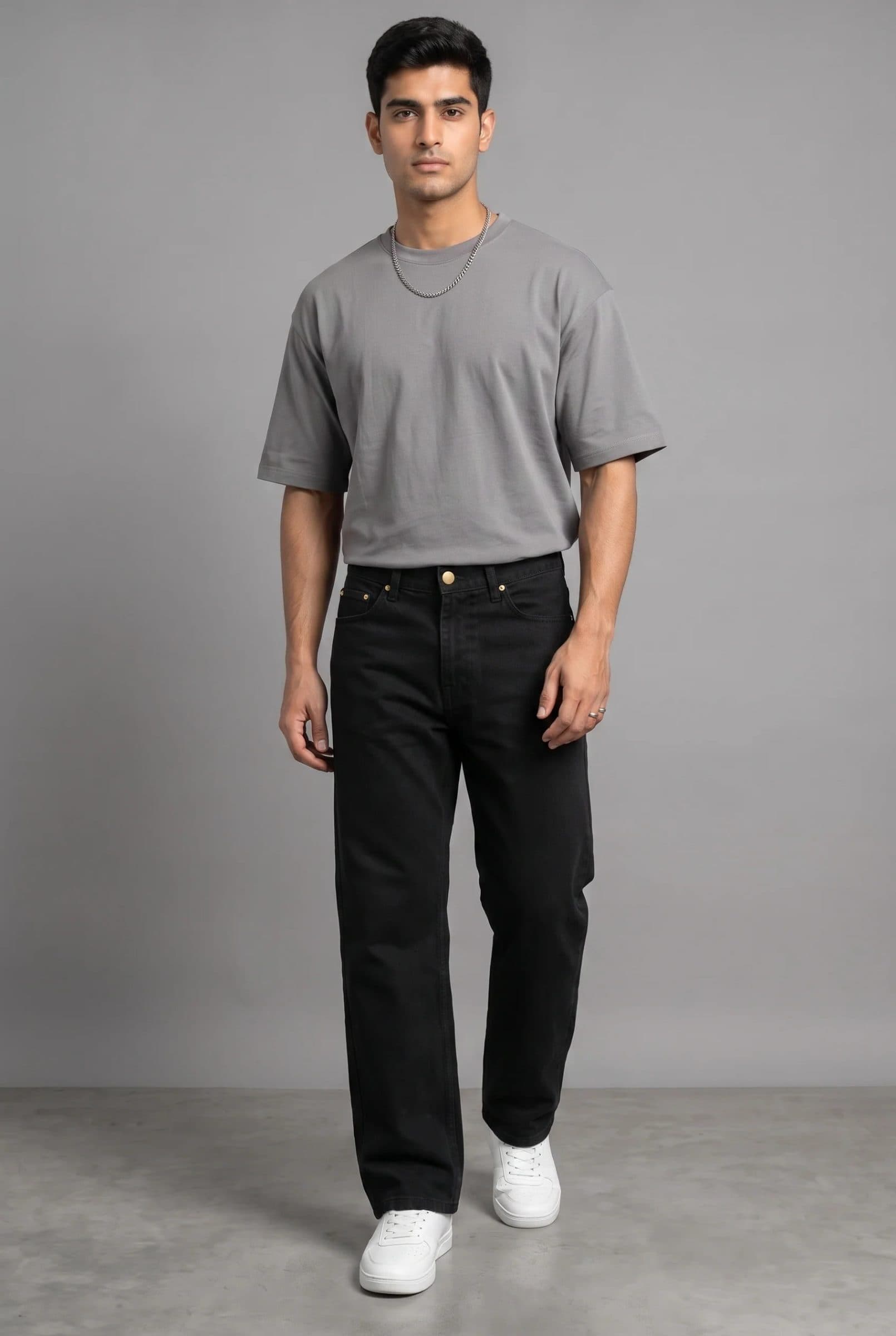 CLASSIC BLACK DENIM MEN'S JEANS image 9