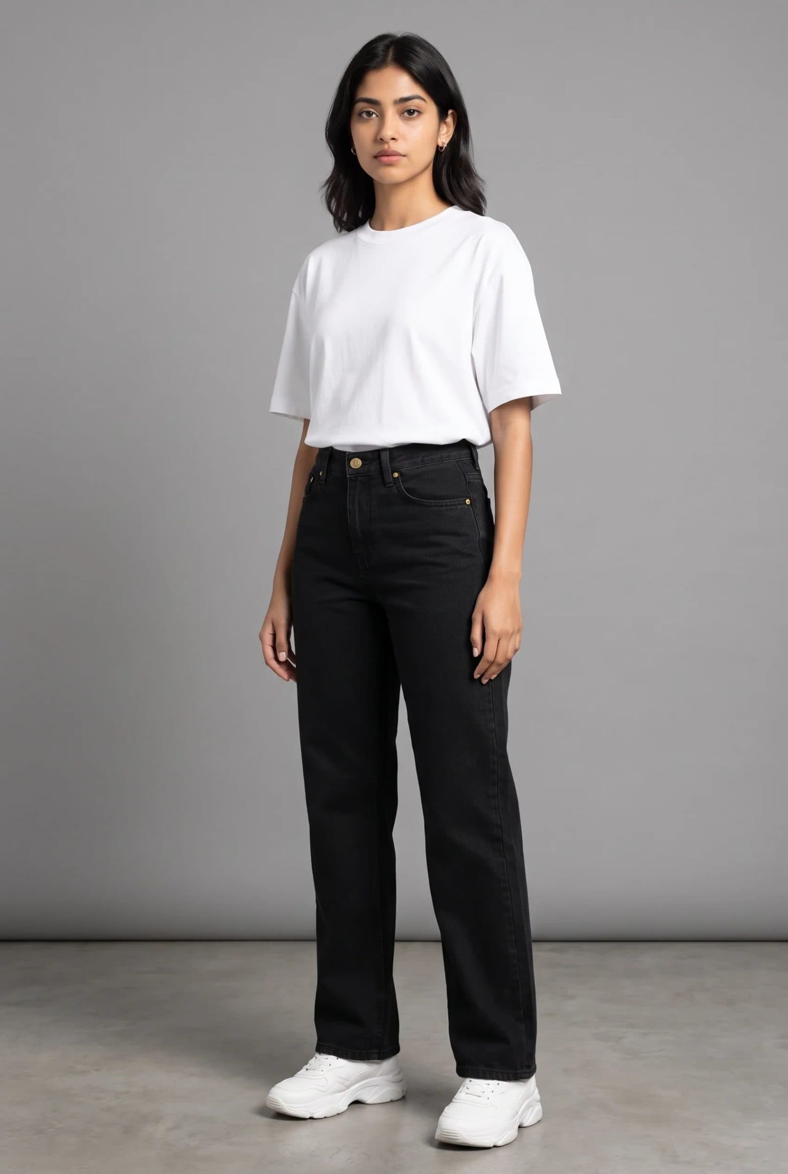 CLASSIC BLACK DENIM WOMEN'S JEANS image 6