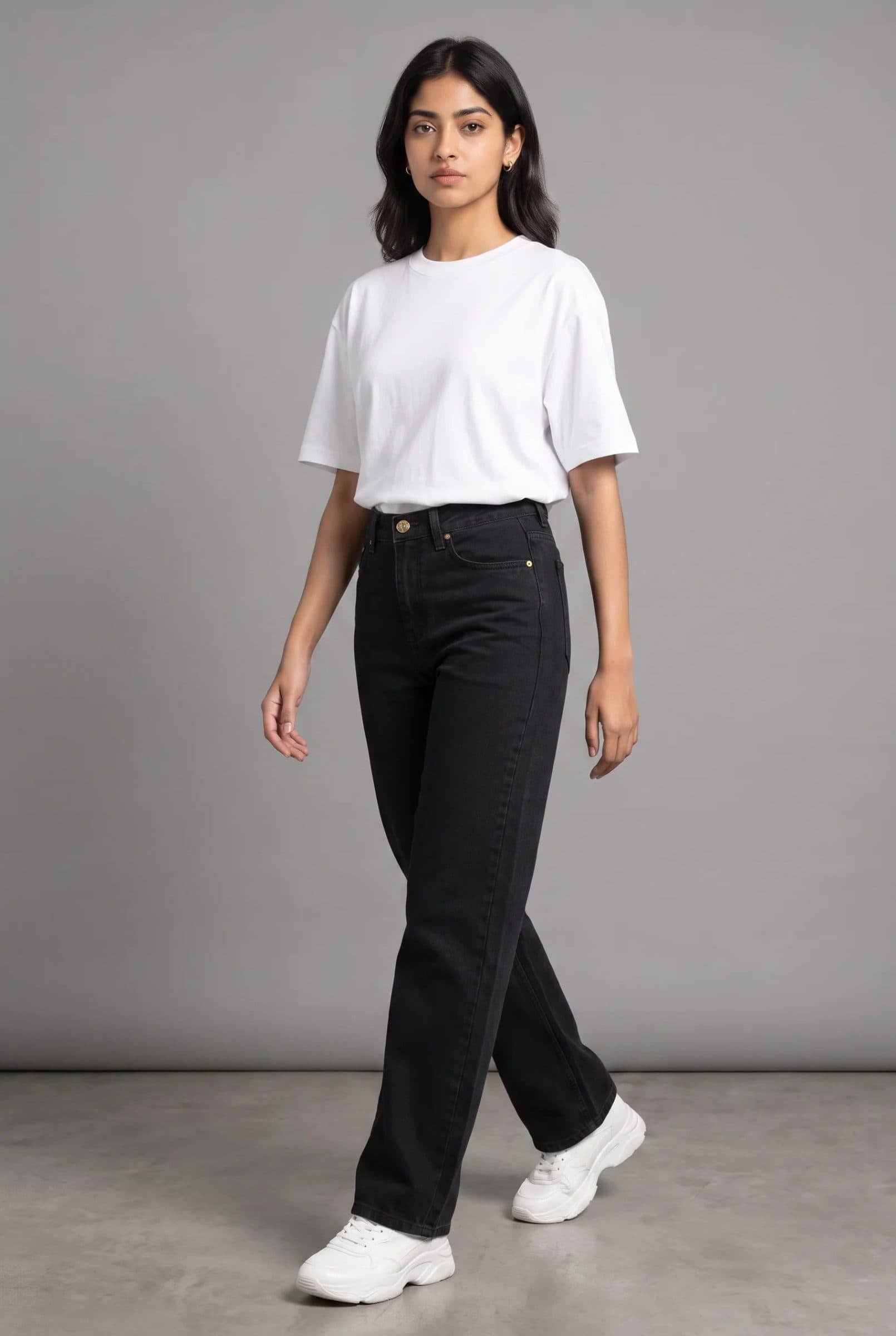 CLASSIC BLACK DENIM WOMEN'S JEANS image 9