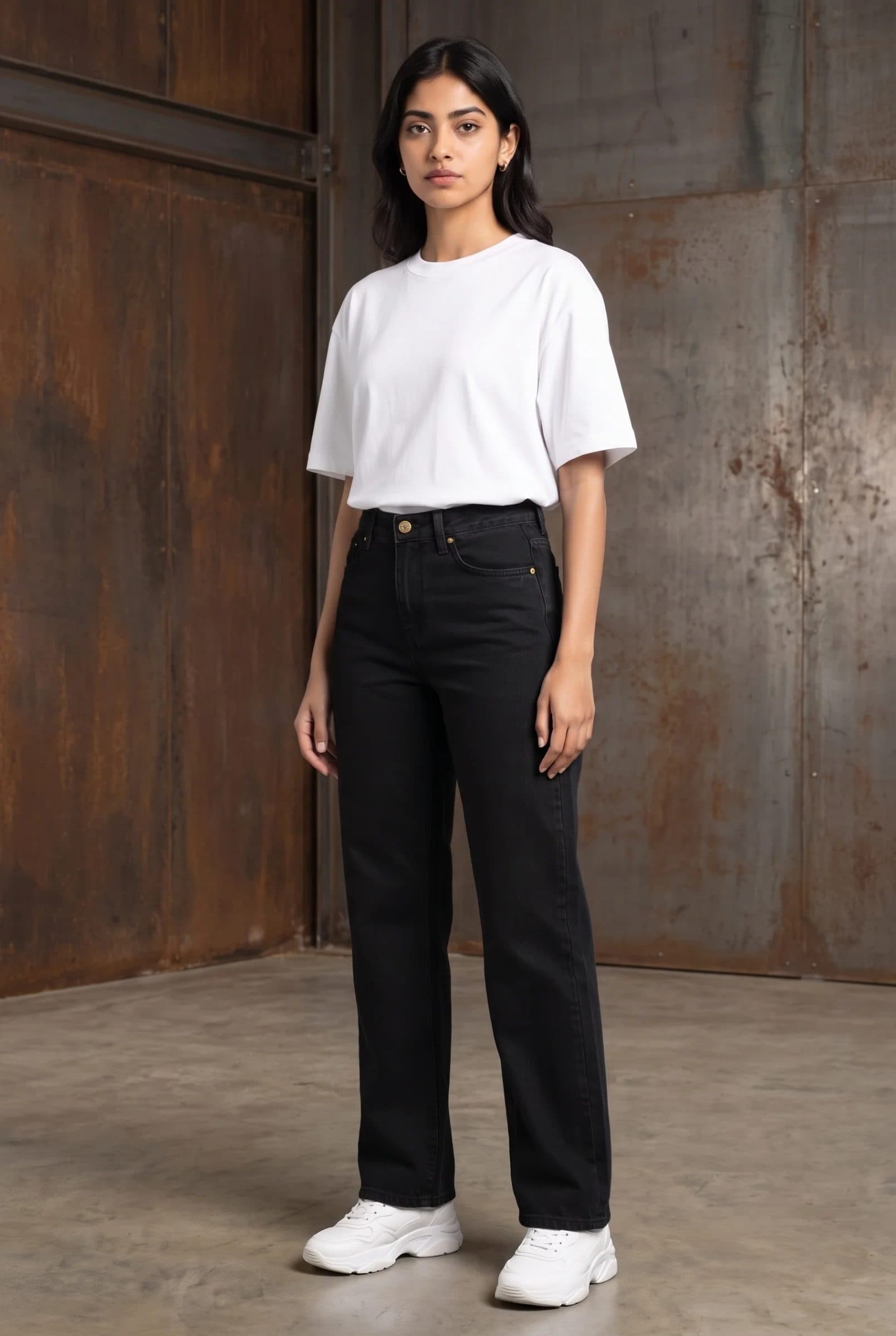 CLASSIC BLACK DENIM WOMEN'S JEANS image 8