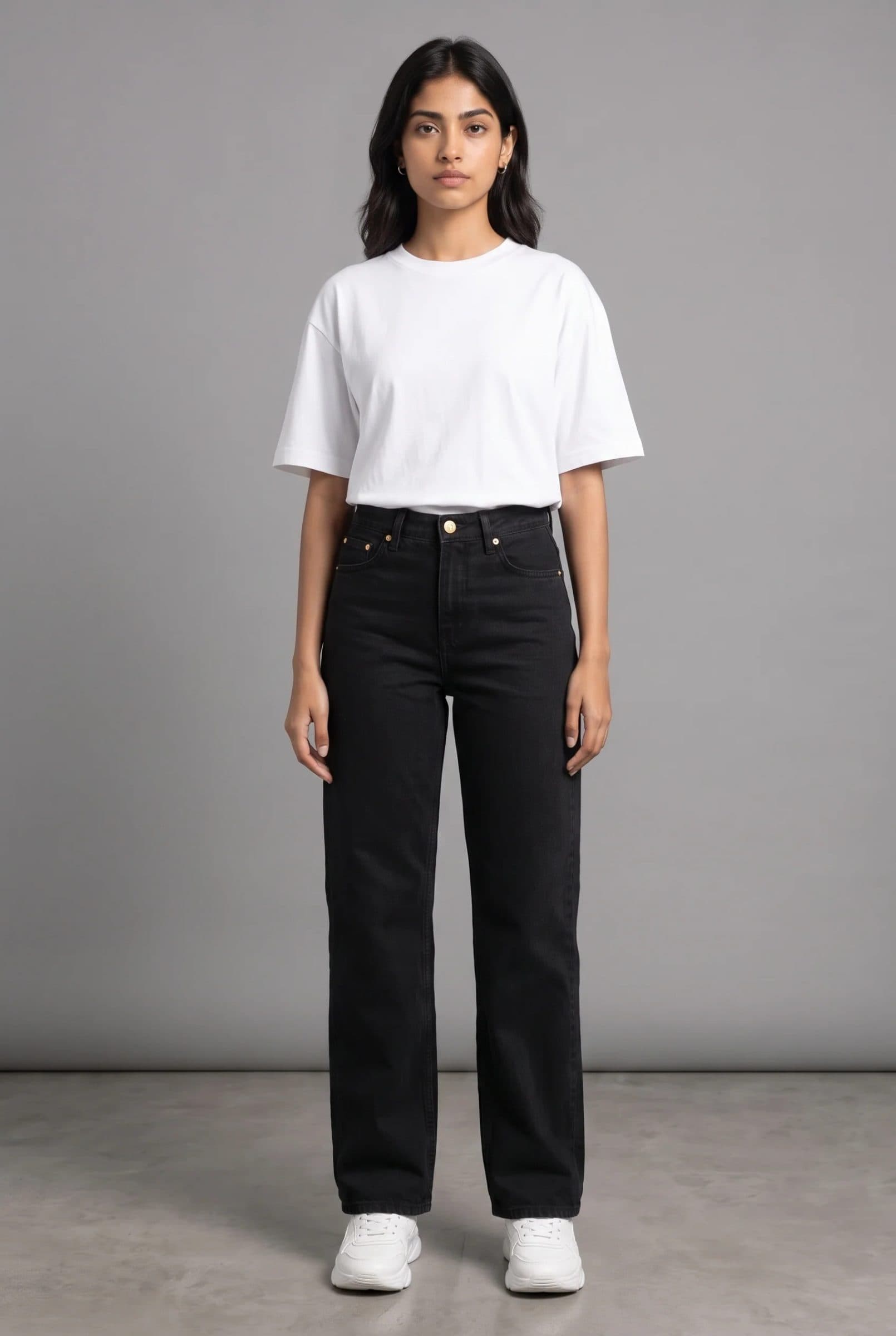 CLASSIC BLACK DENIM WOMEN'S JEANS image 4