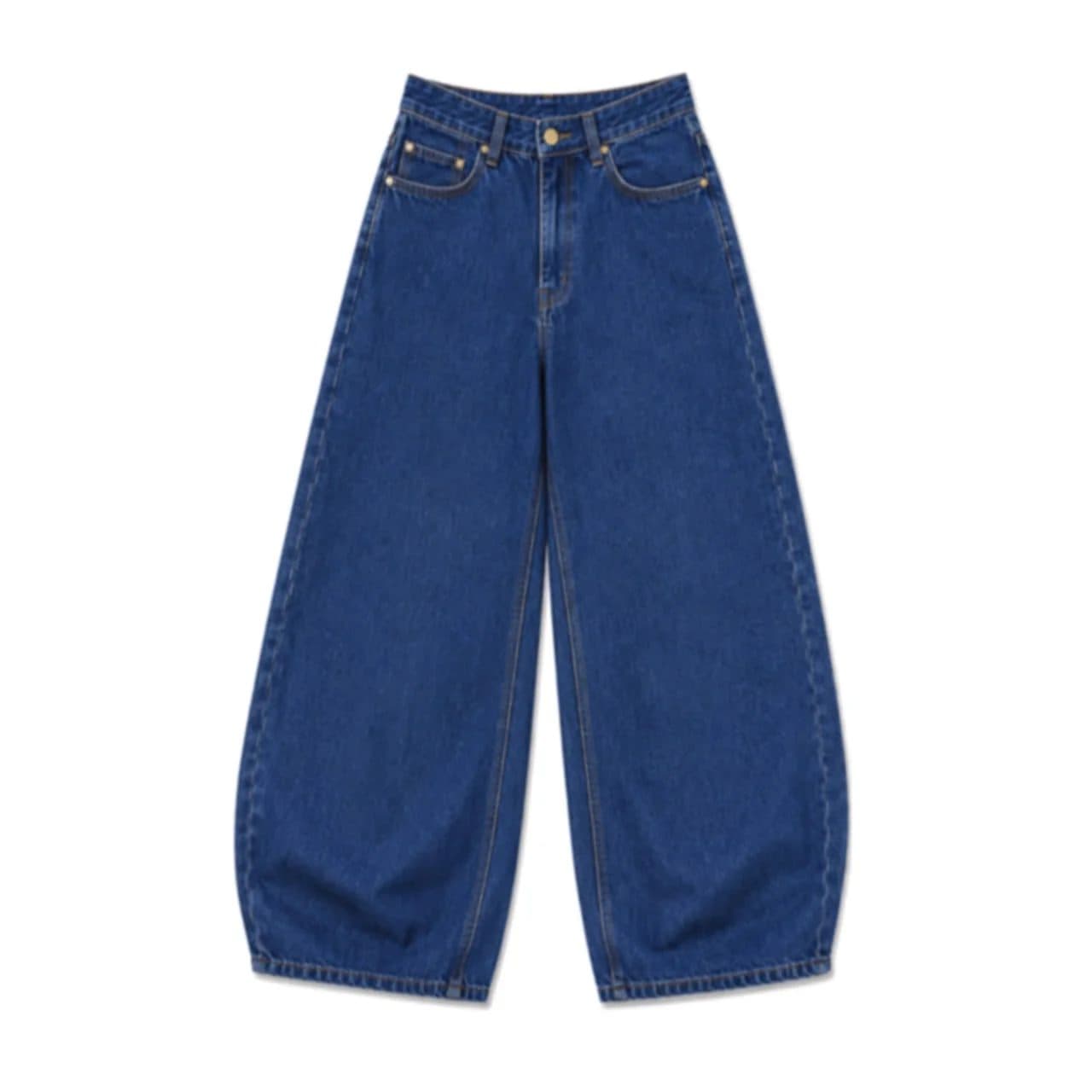 DARK BLUE MEN'S BALLOON FIT DENIM JEANS image 1
