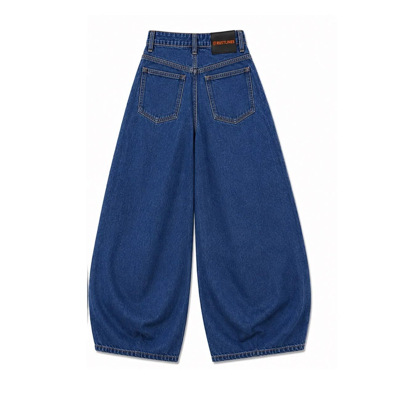 DARK BLUE MEN'S BALLOON FIT DENIM JEANS image 2