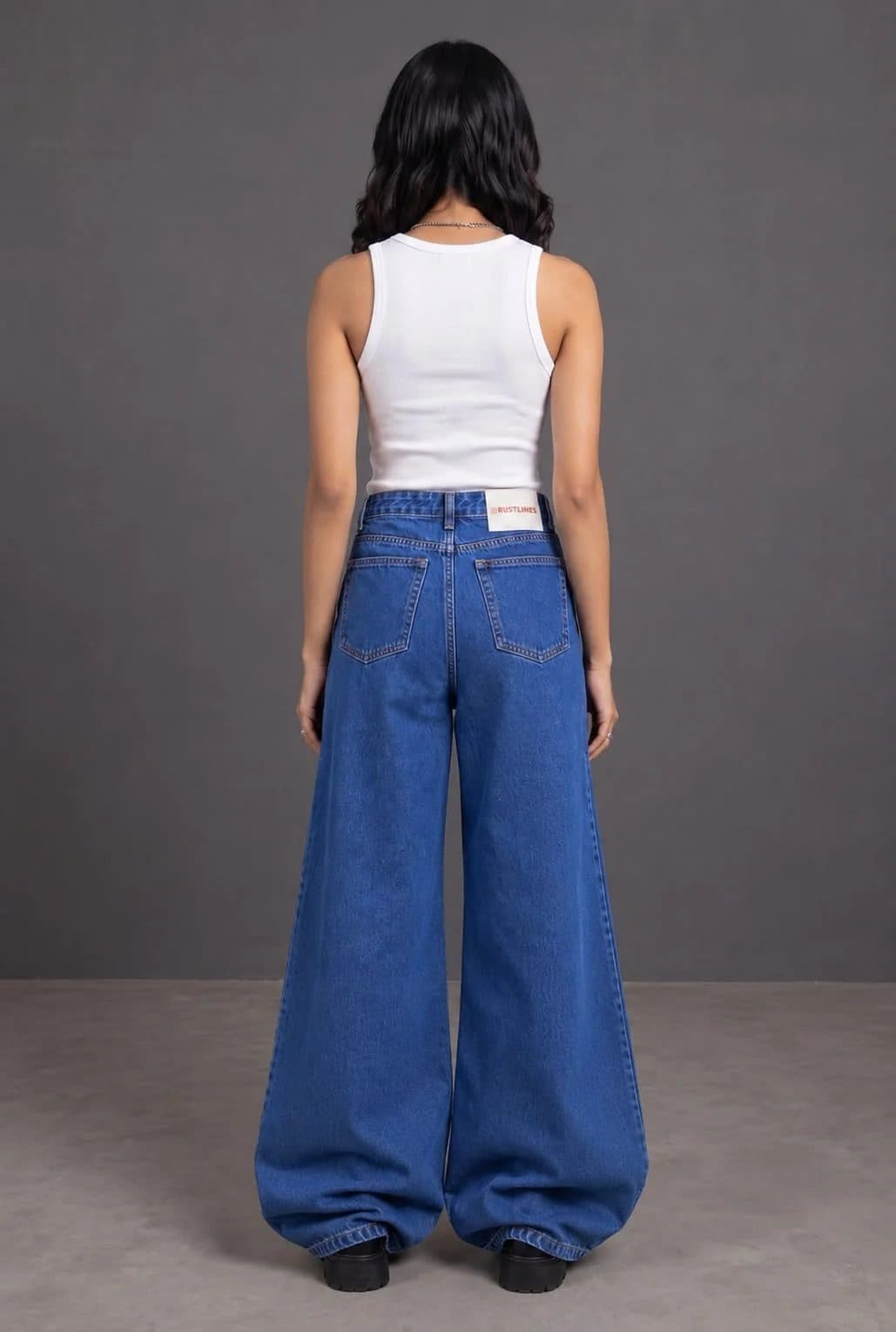 DARK BLUE WOMEN'S BALLOON FIT DENIM JEANS image 4