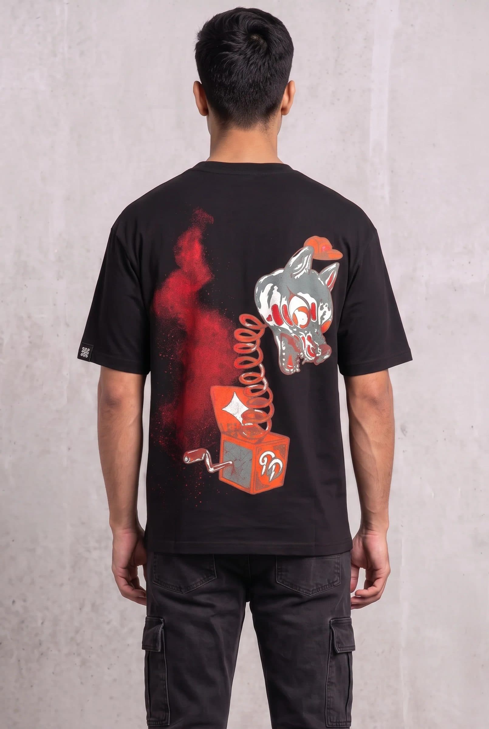 DARK SECRET BLACK MEN’S OVERSIZED T-SHIRT image 3