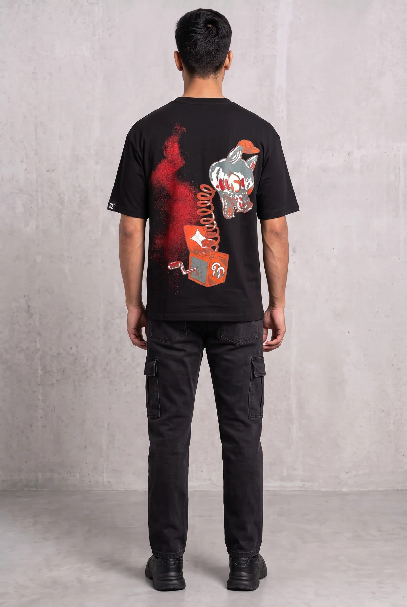 DARK SECRET BLACK MEN’S OVERSIZED T-SHIRT image 5