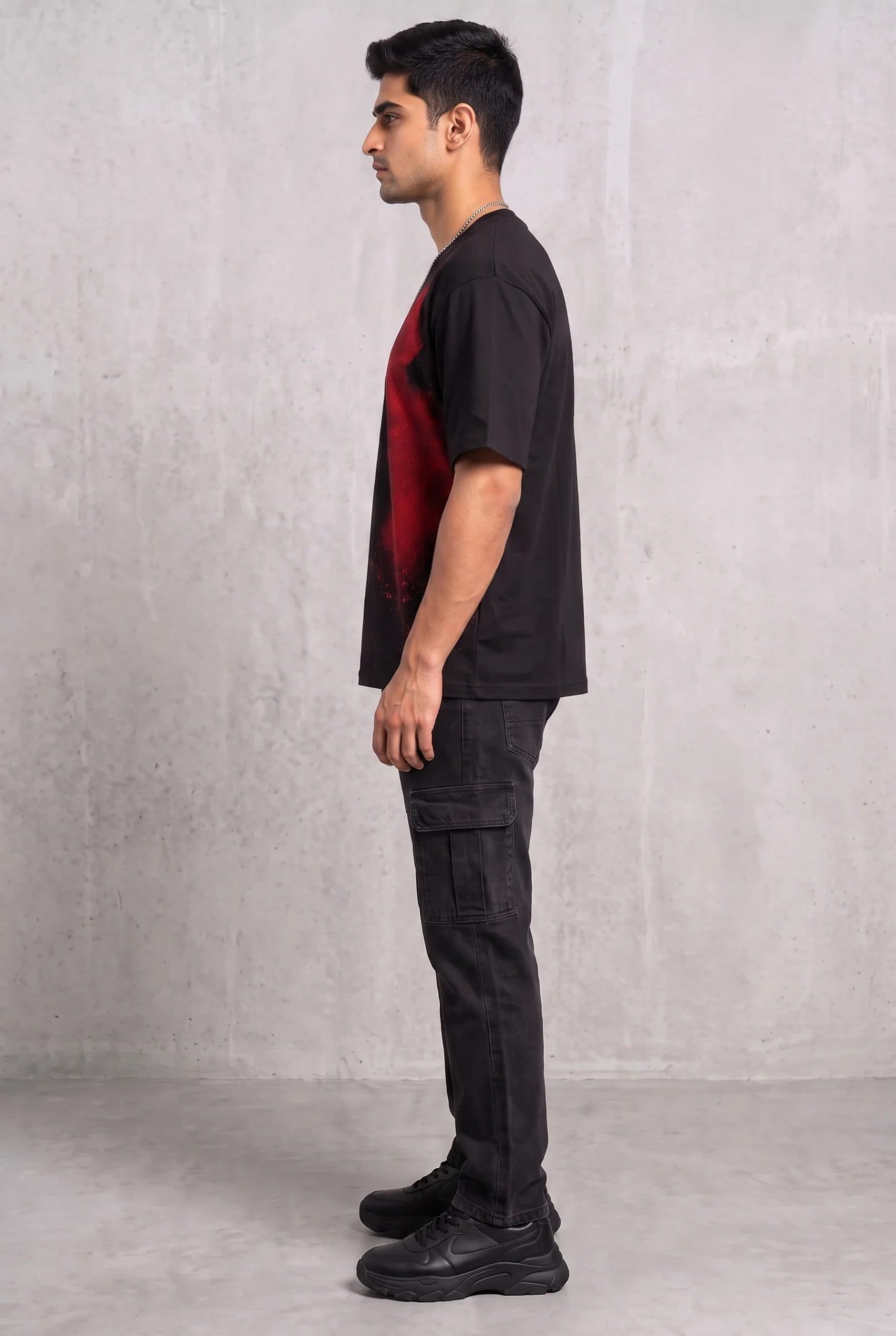 DARK SECRET BLACK MEN’S OVERSIZED T-SHIRT image 8