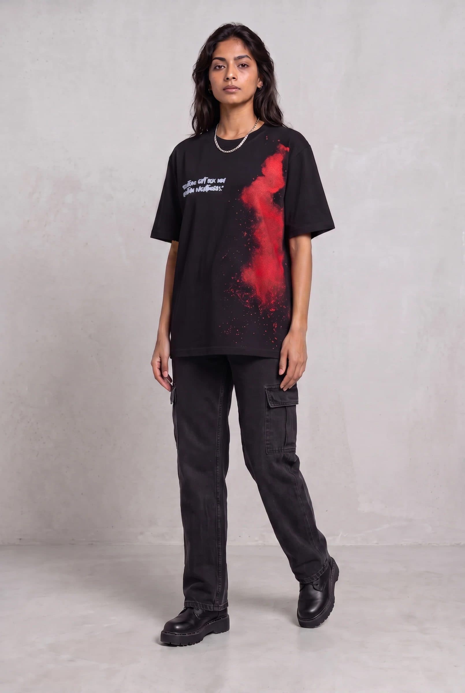 DARK SECRET BLACK WOMEN’S OVERSIZED T-SHIRT image 8