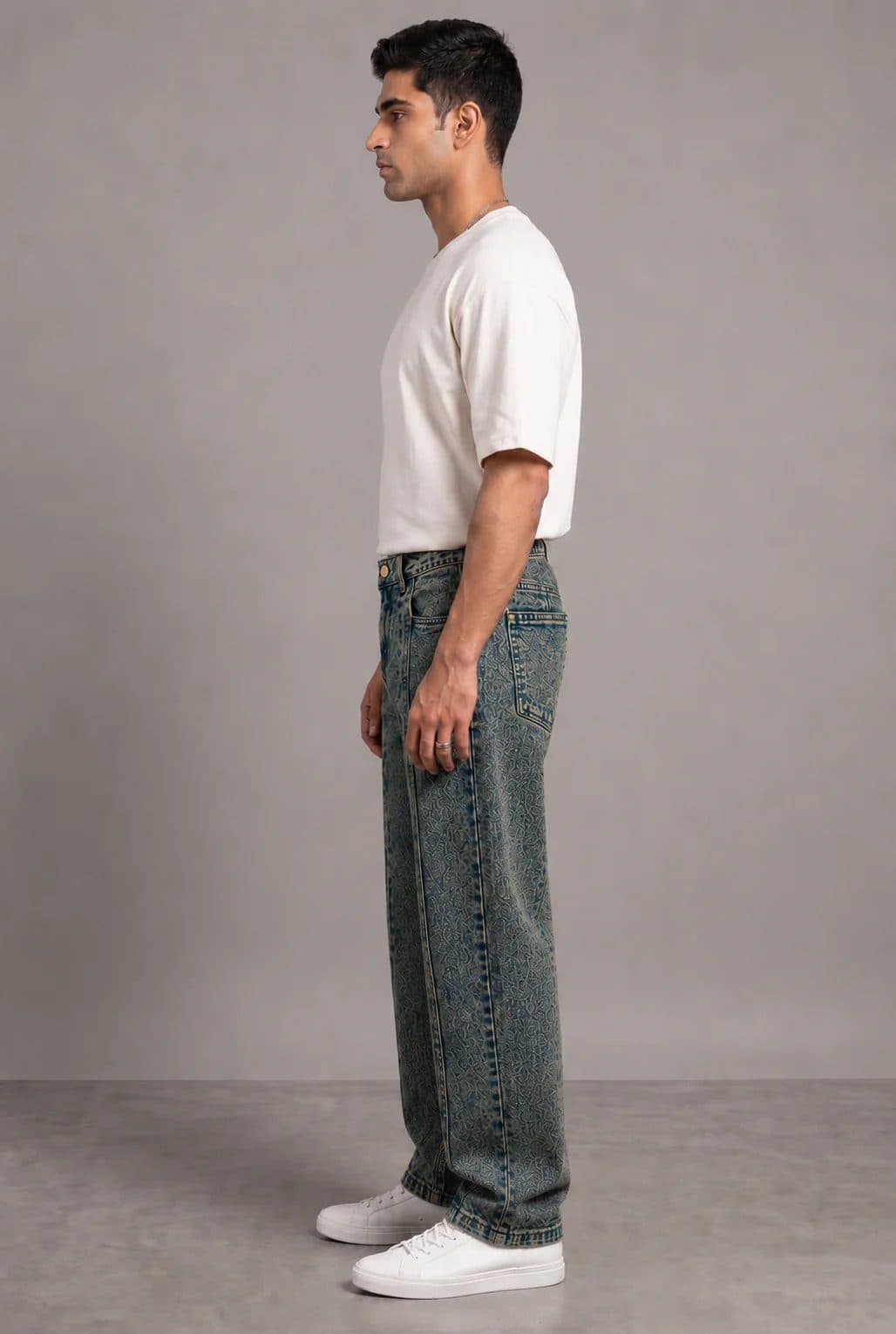 DECADE OLD VINTAGE PLEATED DENIM MEN'S JEANS image 6