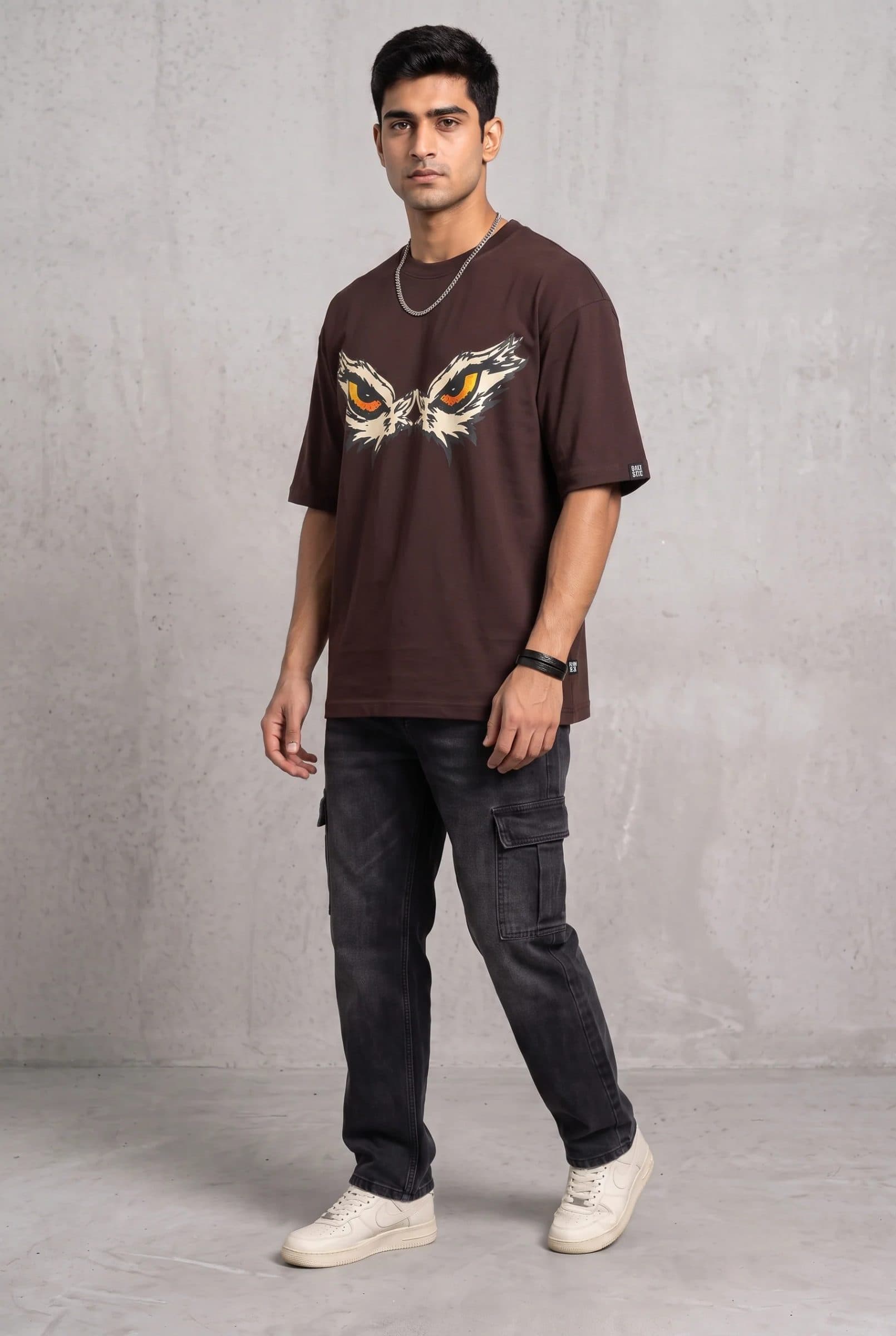 EAGLE EYE BROWN MEN’S OVERSIZED T-SHIRT image 9