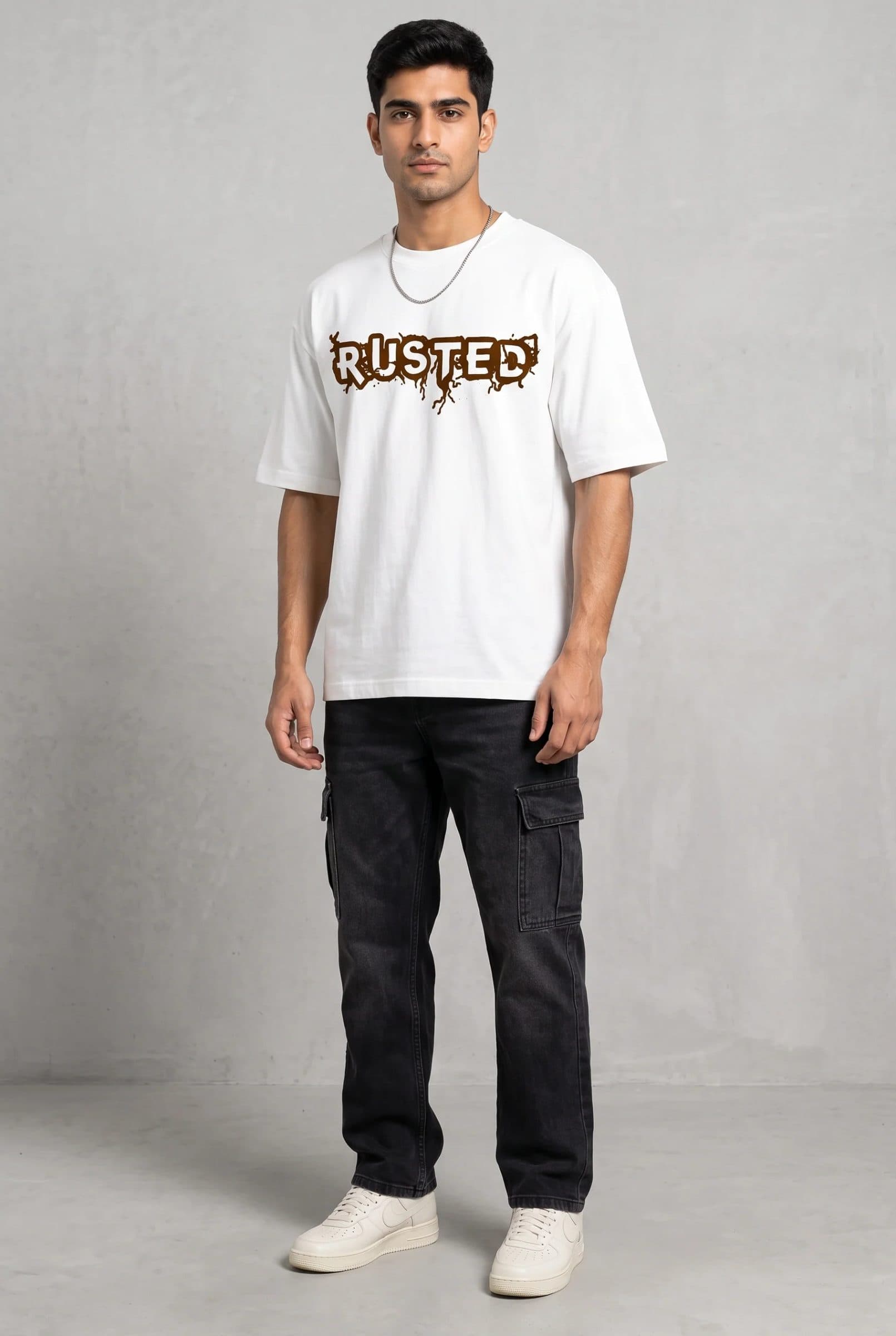 GRENADE WHITE MEN’S OVERSIZED T-SHIRT image 9