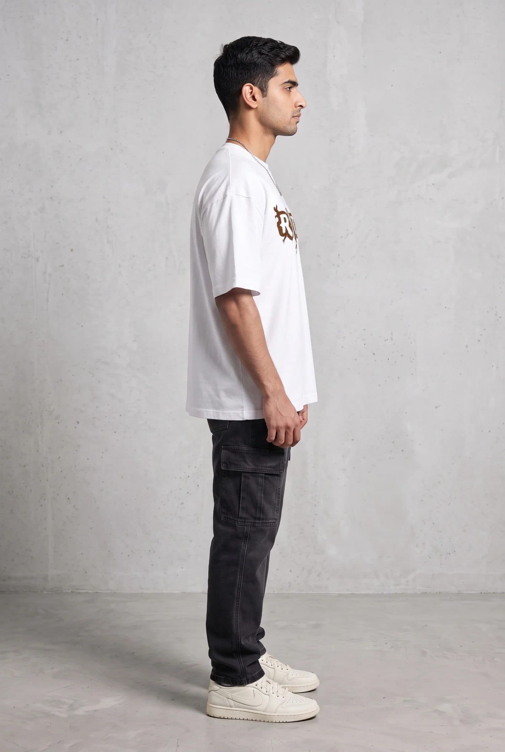 GRENADE WHITE MEN’S OVERSIZED T-SHIRT image 7