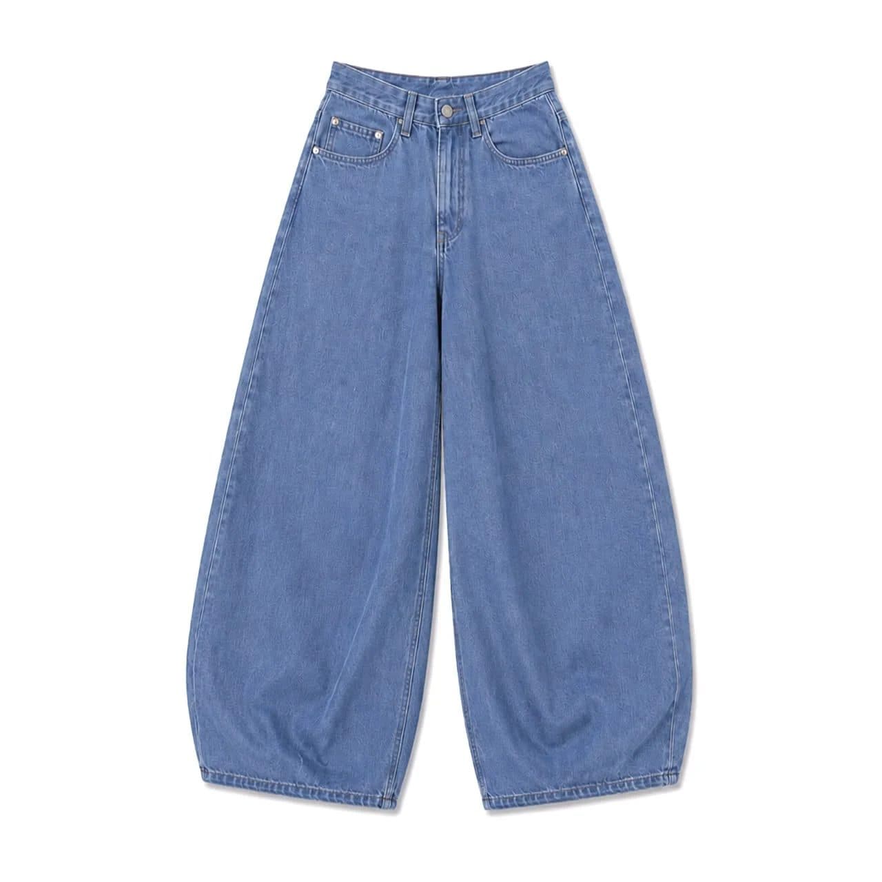 LIGHT BLUE MEN'S BALLOON FIT DENIM JEANS image 1