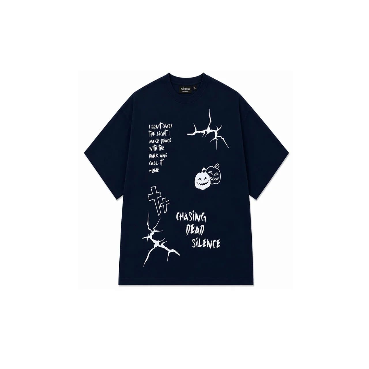 MIDNIGHT SPOOKY NAVY MEN’S OVERSIZED T-SHIRT image 1
