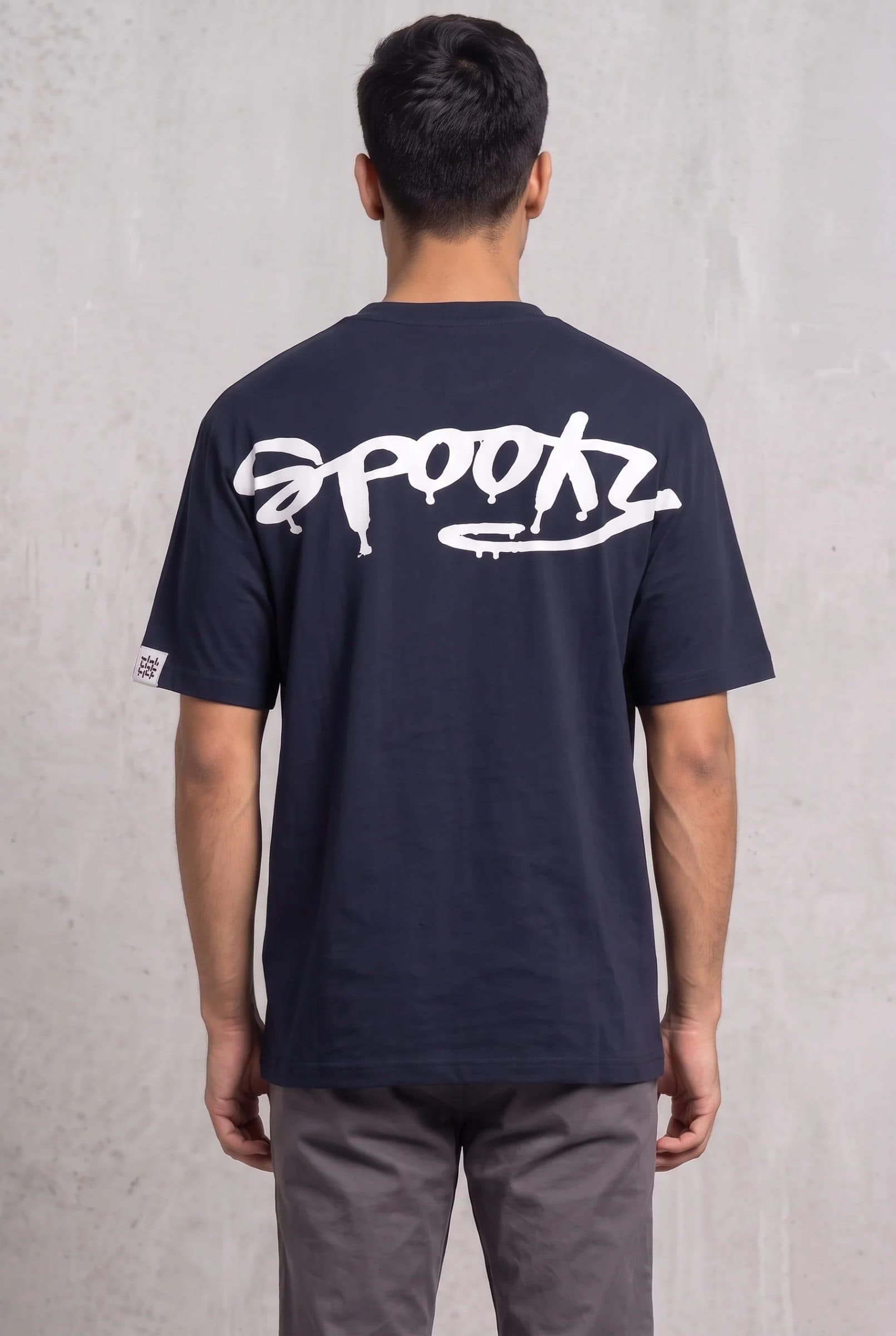 MIDNIGHT SPOOKY NAVY MEN’S OVERSIZED T-SHIRT image 9