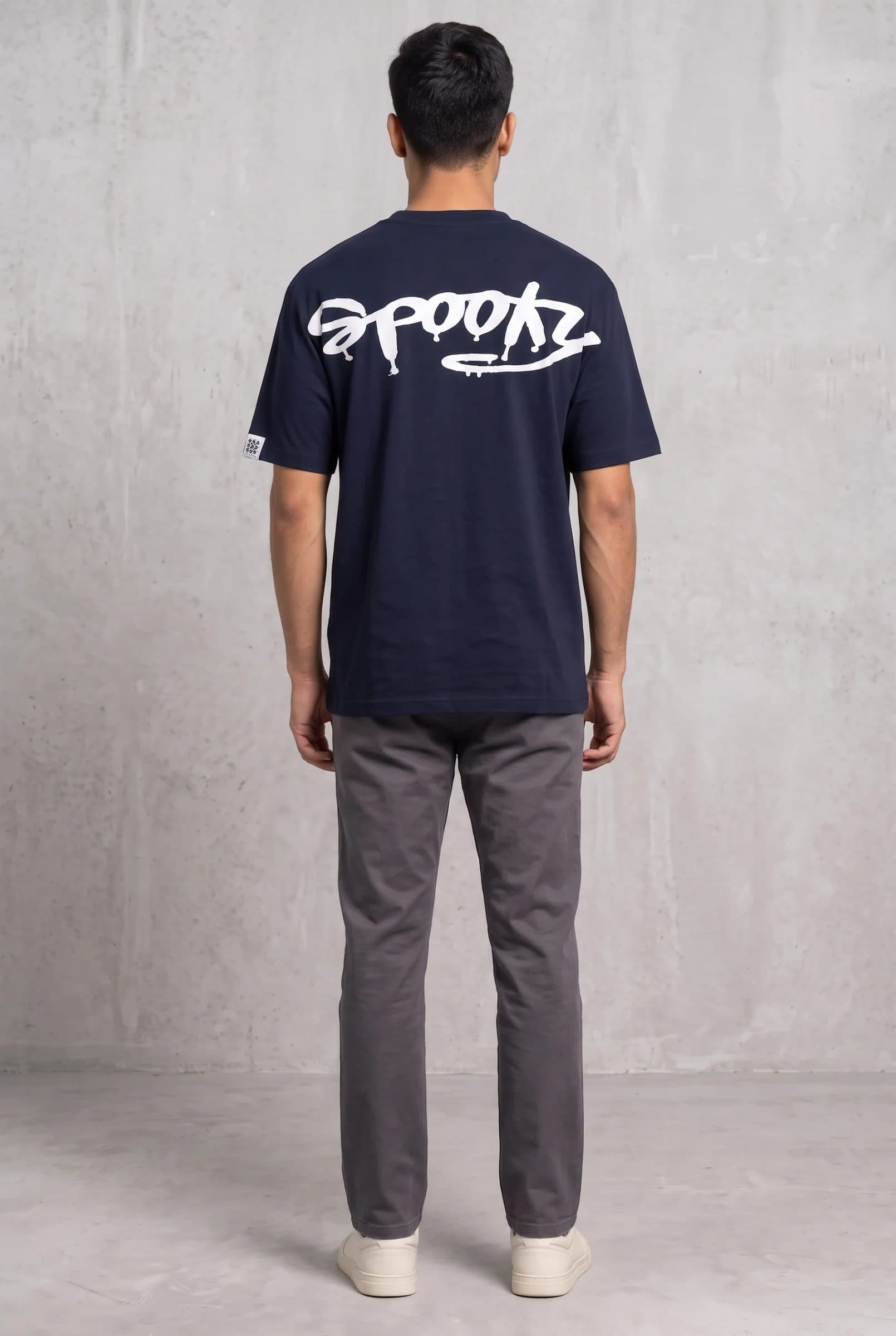 MIDNIGHT SPOOKY NAVY MEN’S OVERSIZED T-SHIRT image 4