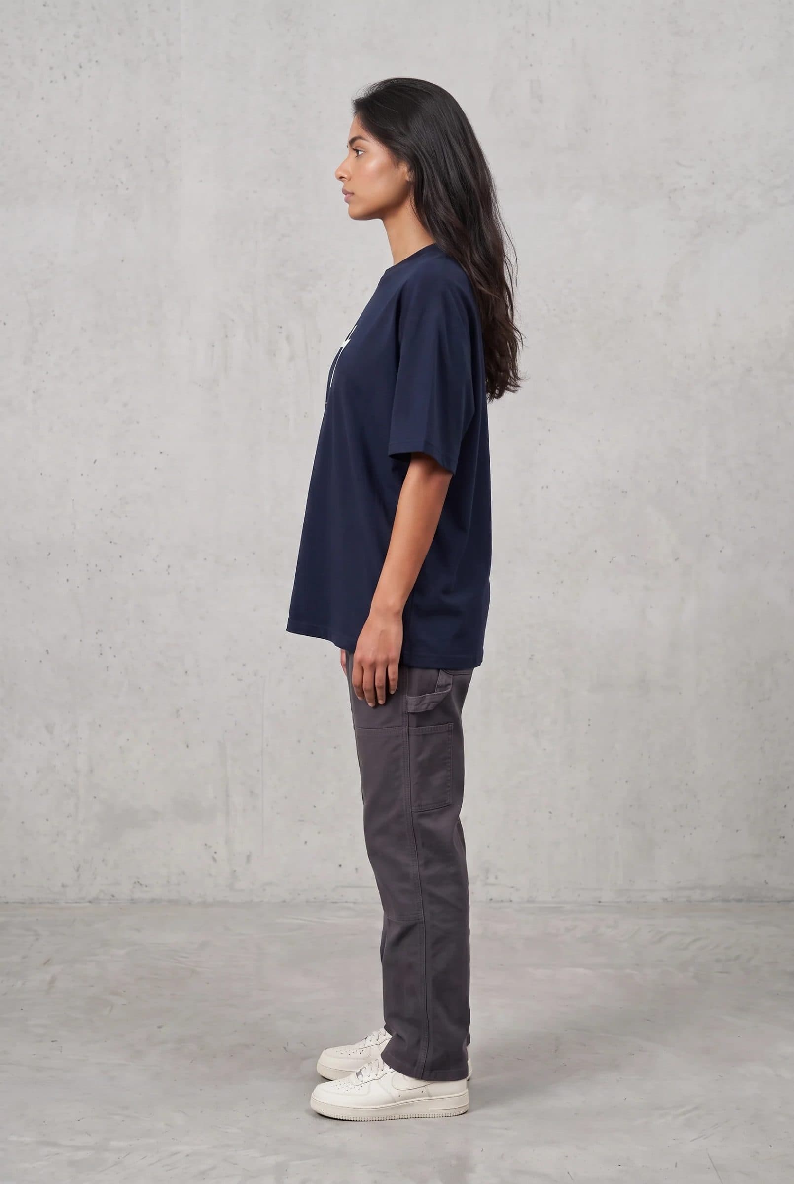 MIDNIGHT SPOOKY NAVY WOMEN’S OVERSIZED T-SHIRT image 7
