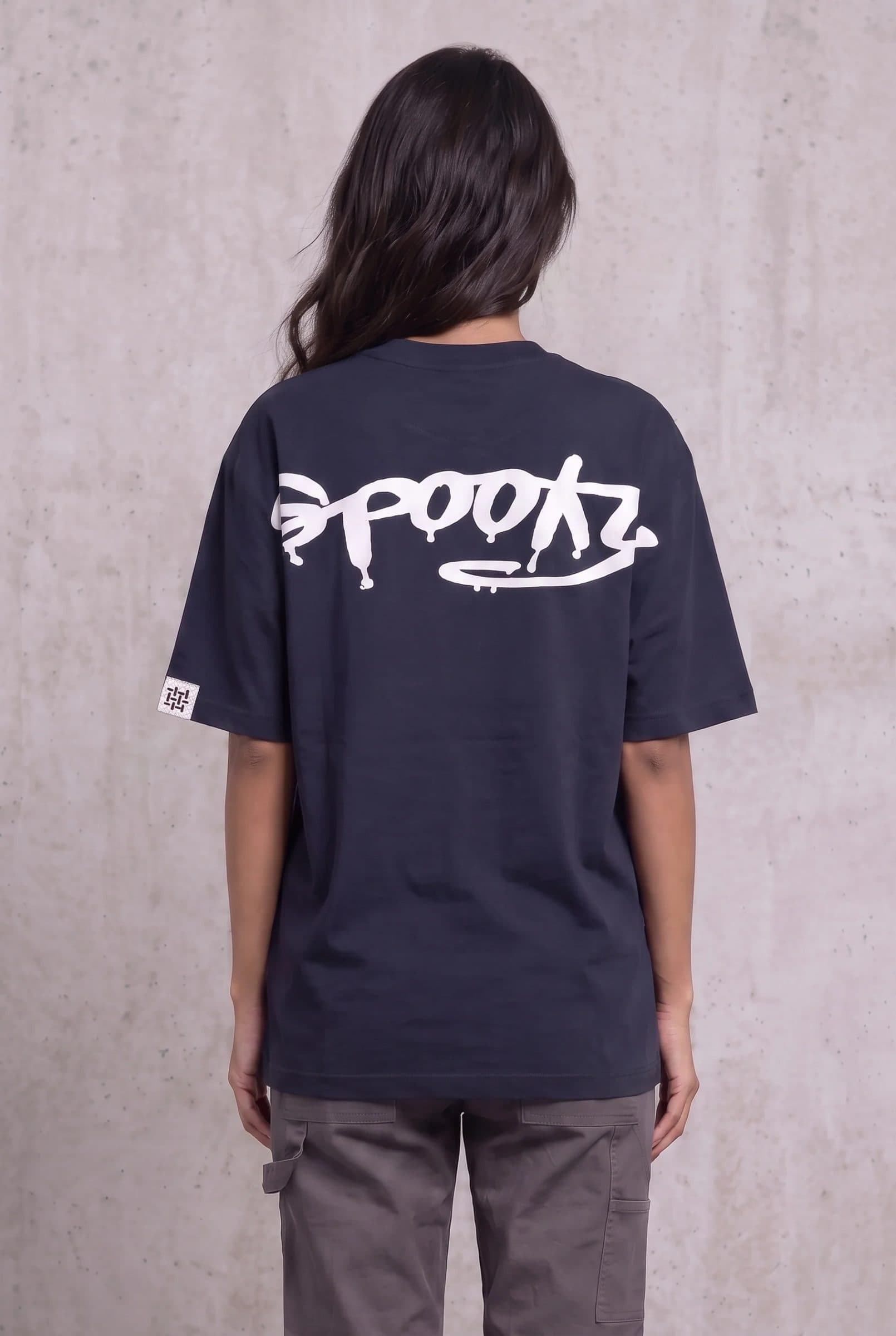 MIDNIGHT SPOOKY NAVY WOMEN’S OVERSIZED T-SHIRT image 8
