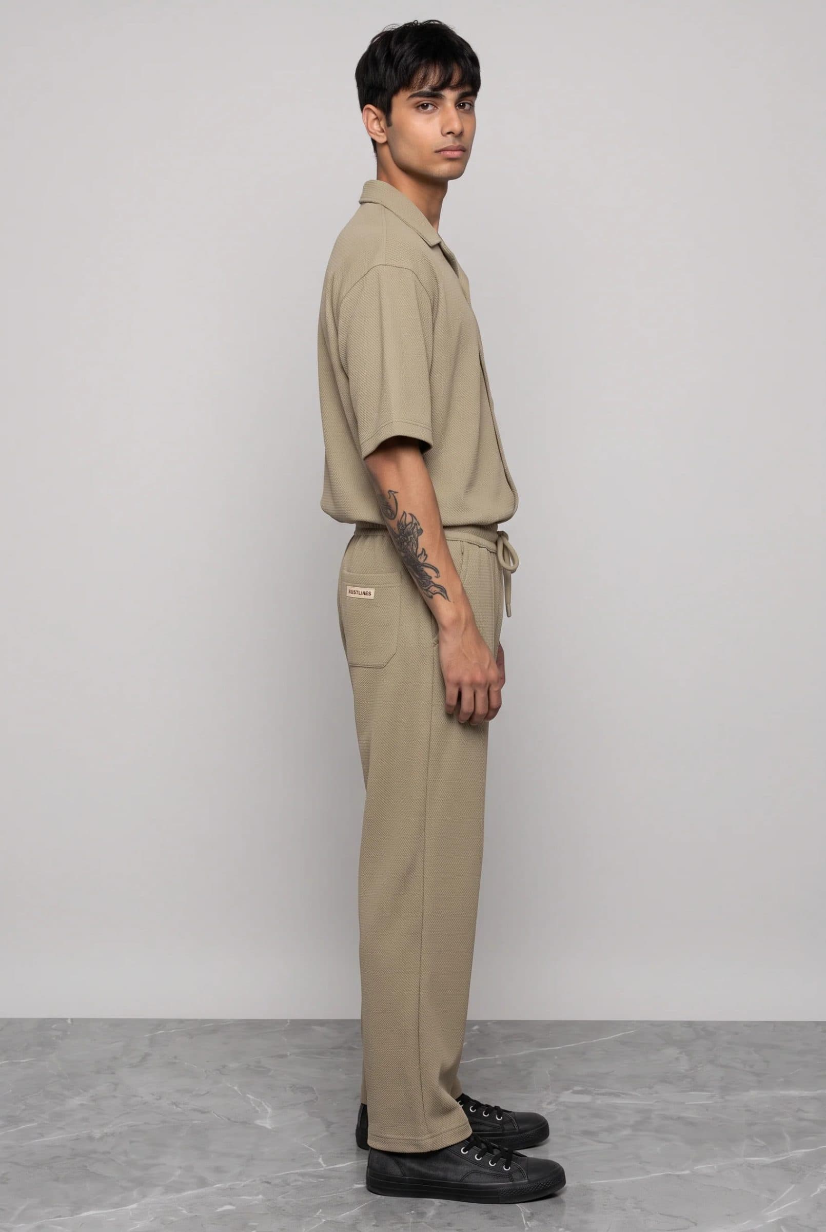 BEIGE CO-ORD SET MEN'S SHIRT image 6