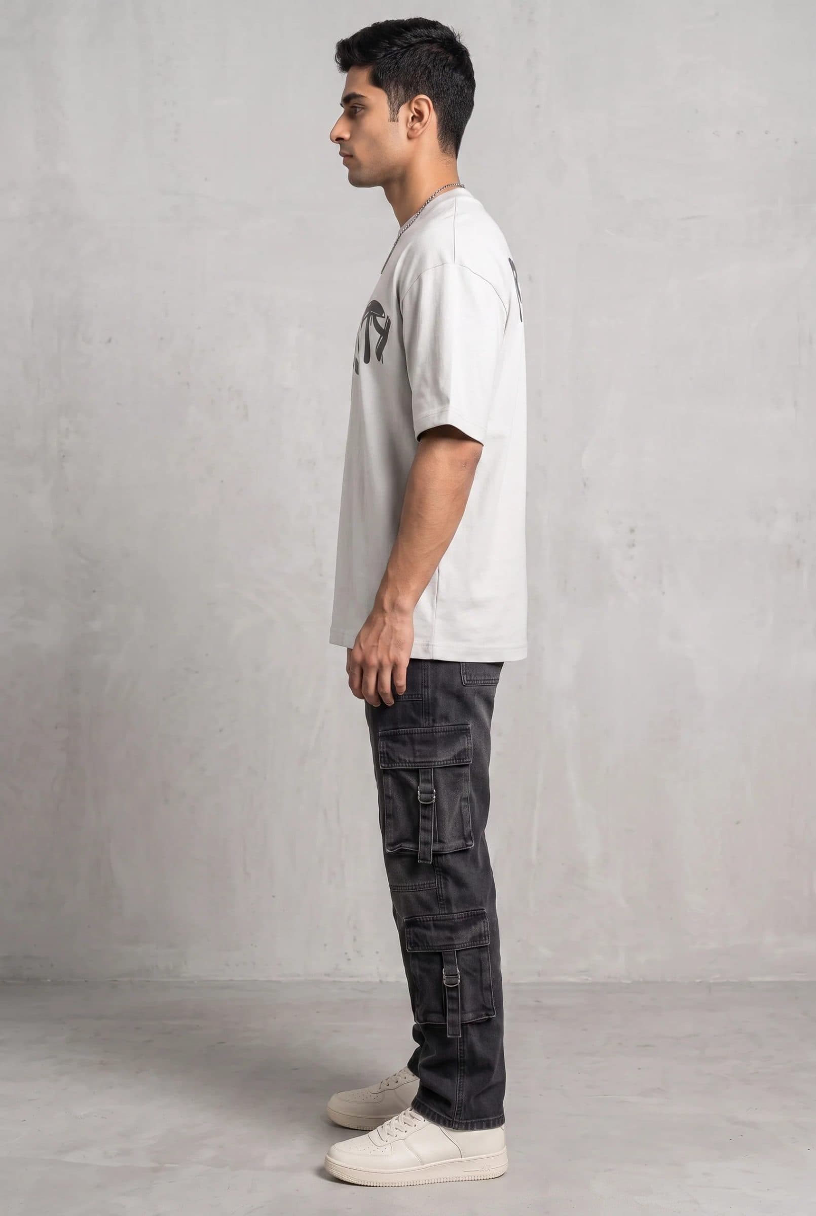 RUST GRAFFITI GREY MEN’S OVERSIZED T-SHIRT image 8