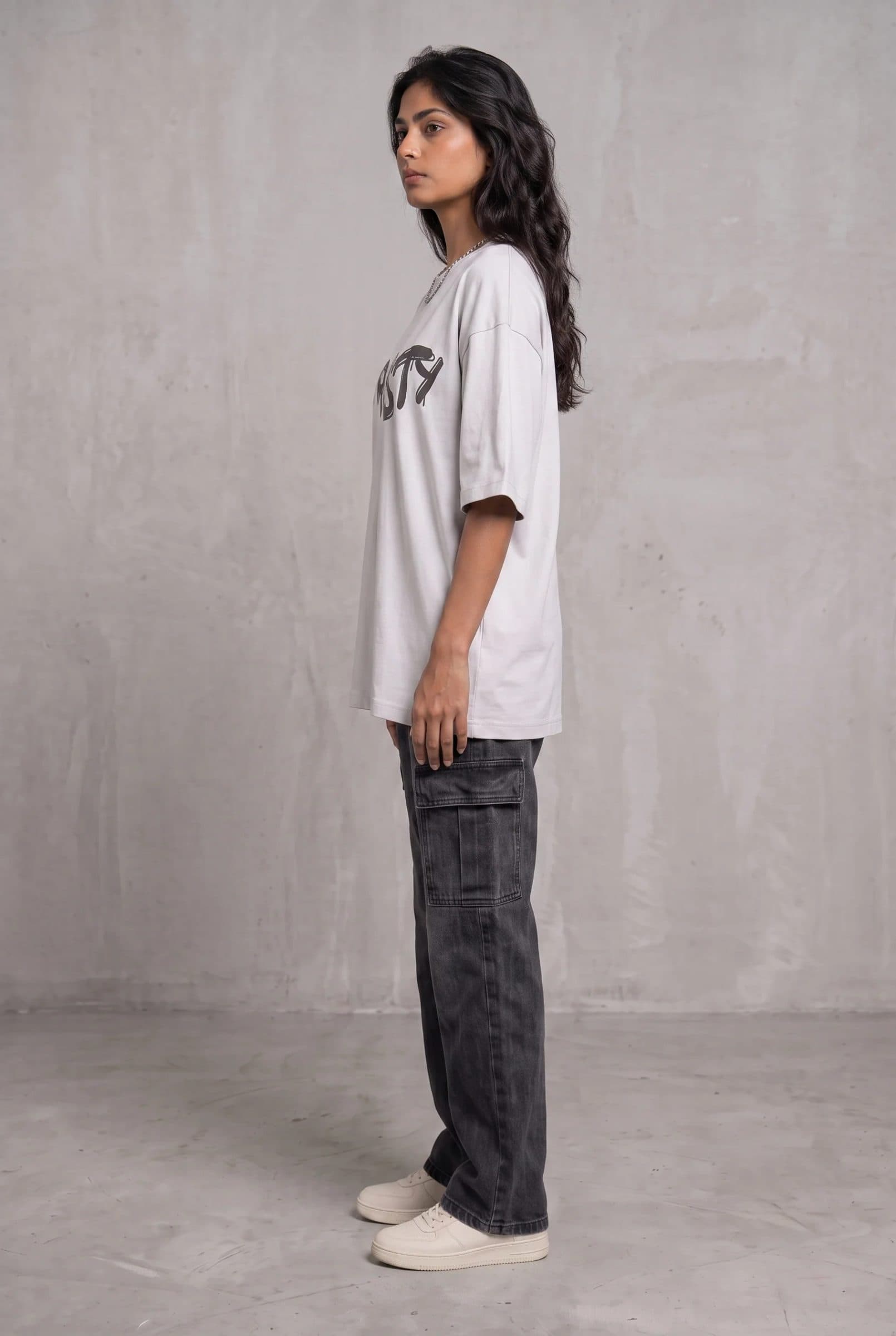 RUST GRAFFITI GREY WOMEN’S OVERSIZED T-SHIRT image 8
