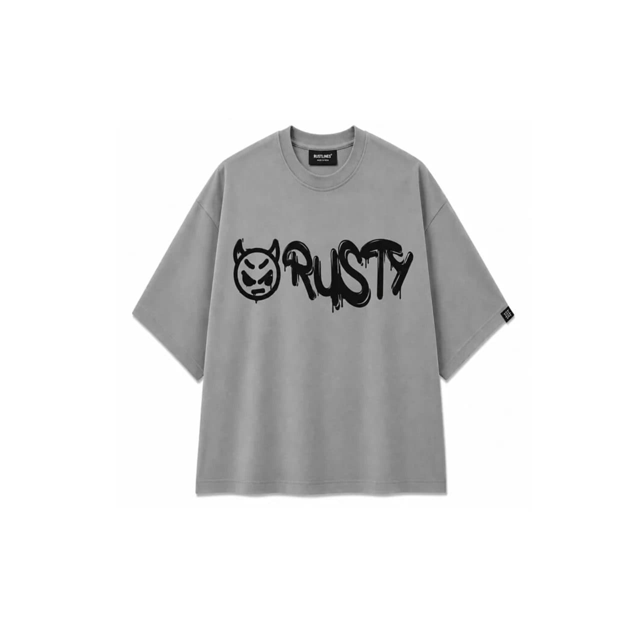 RUST GRAFFITI GREY WOMEN’S OVERSIZED T-SHIRT image 1