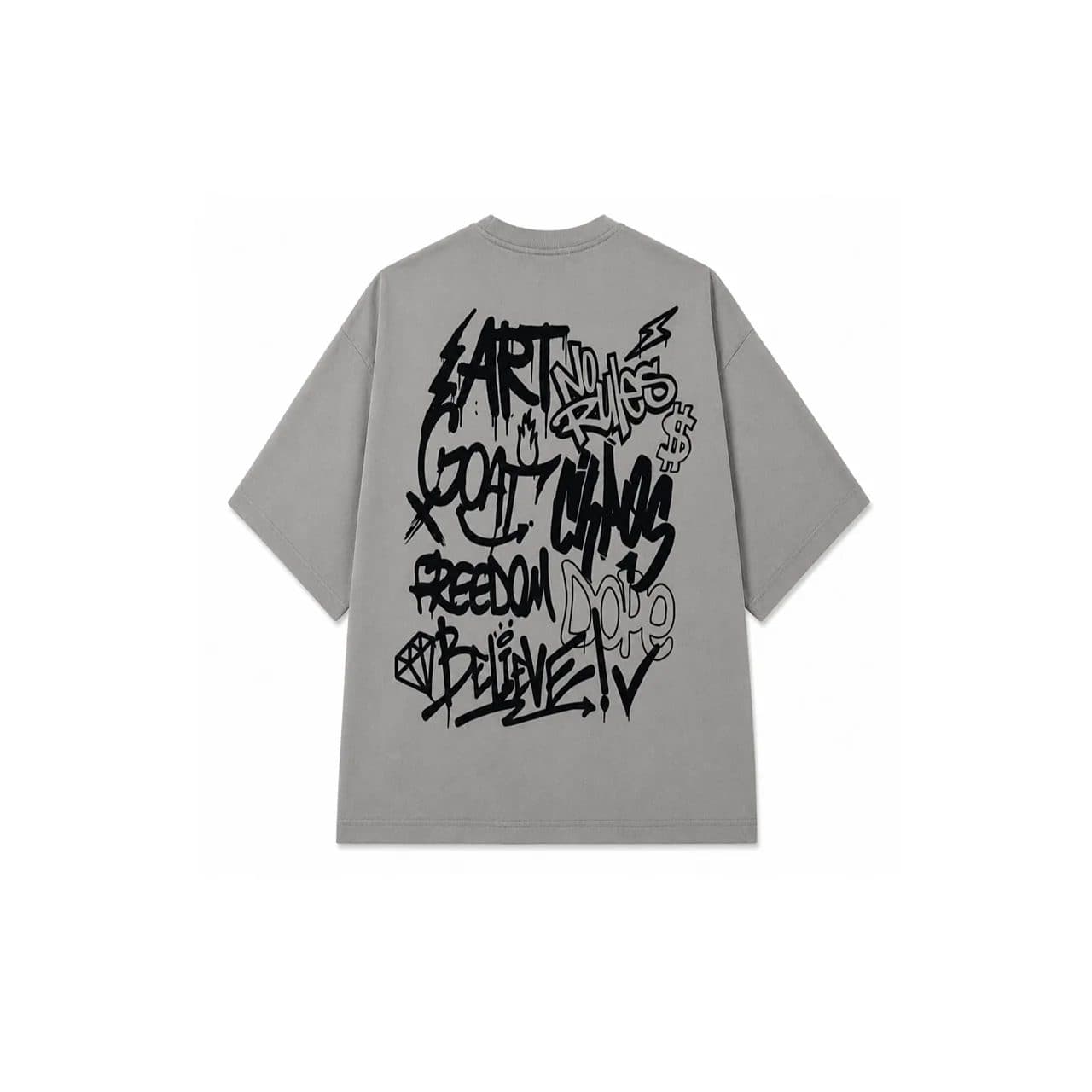RUST GRAFFITI GREY WOMEN’S OVERSIZED T-SHIRT image 2