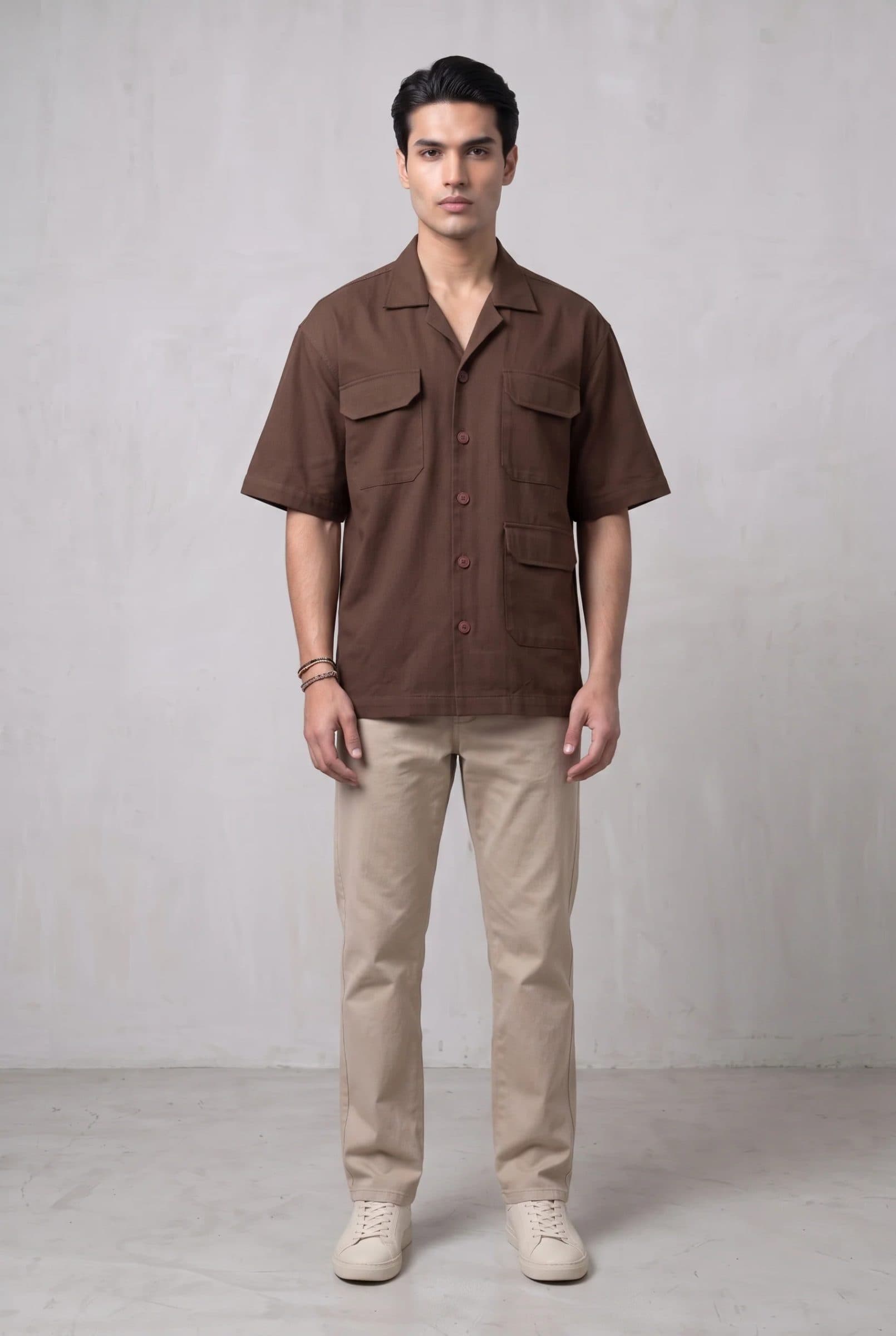 UTILITY BROWN MEN'S SHIRT image 4