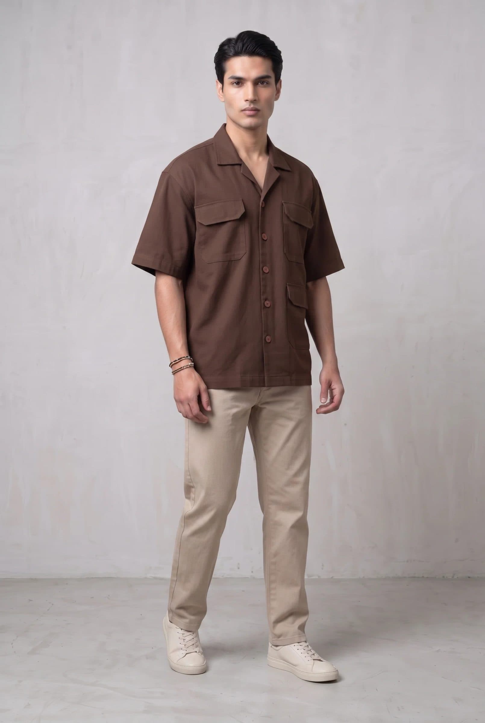 UTILITY BROWN MEN'S SHIRT image 9