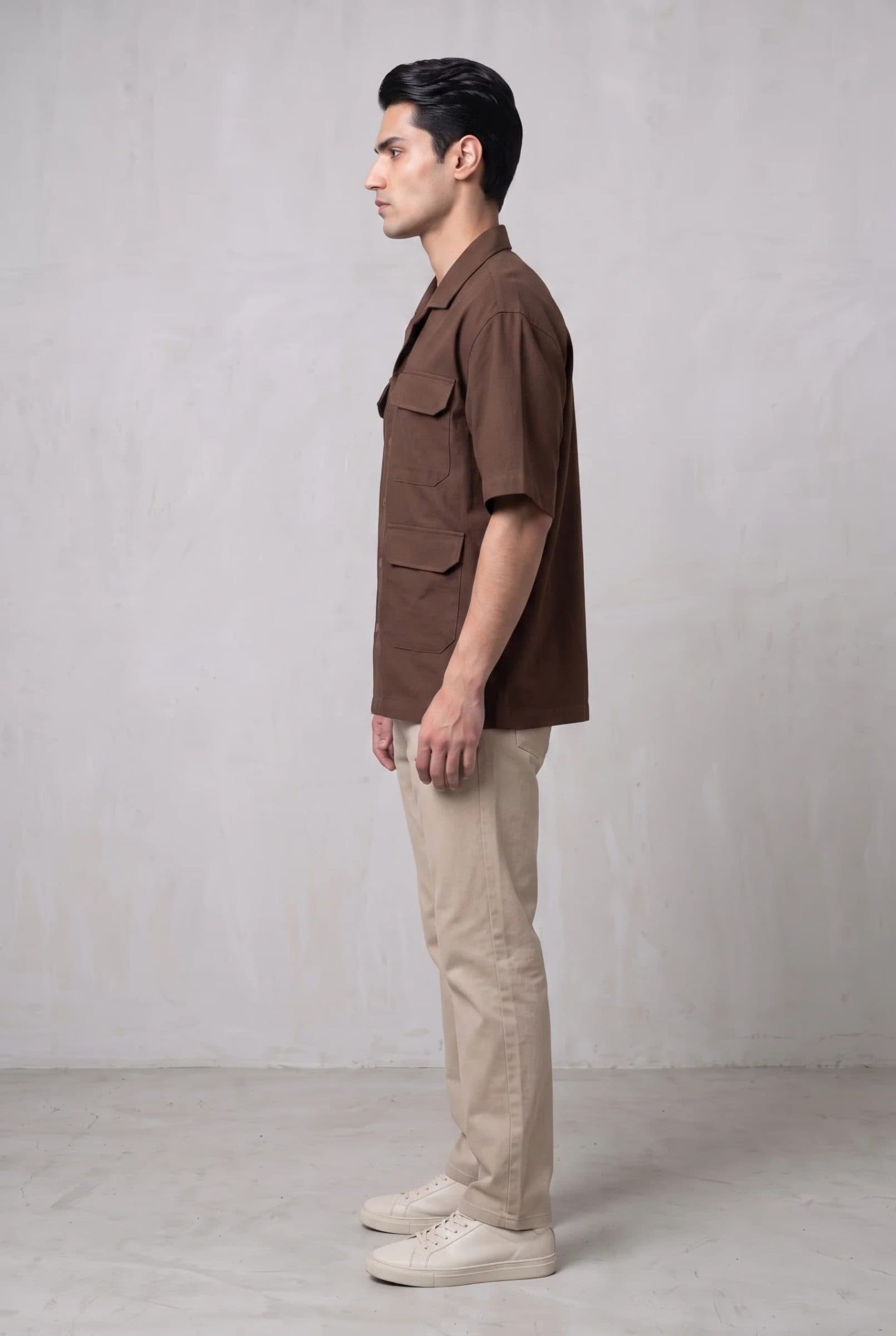 UTILITY BROWN MEN'S SHIRT image 6
