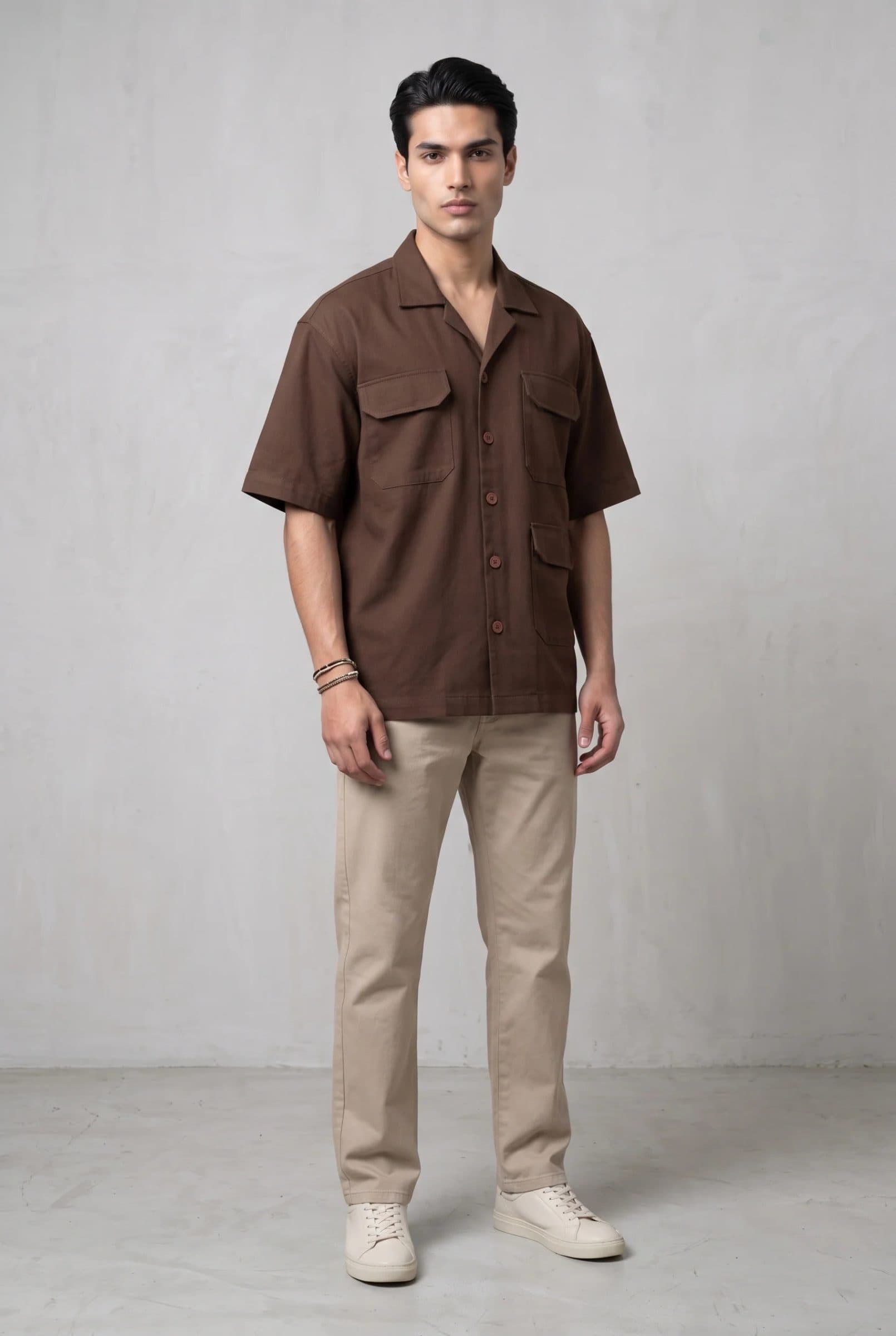 UTILITY BROWN MEN'S SHIRT image 7