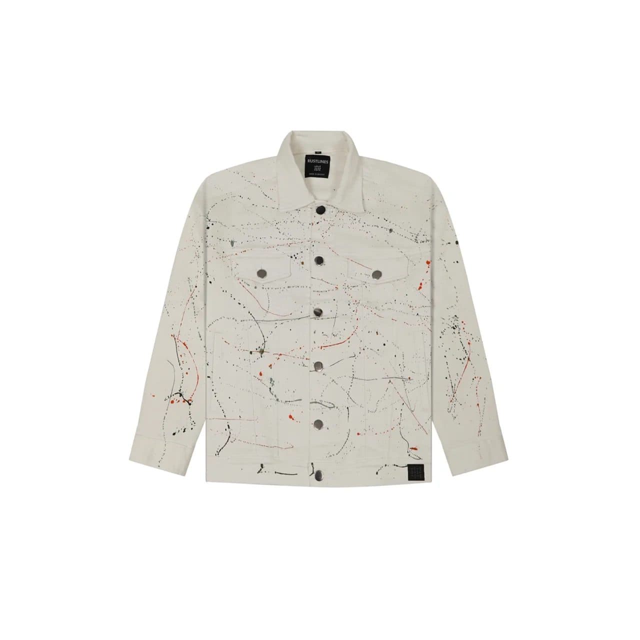 WHITE PAINTED DENIM MEN'S JACKET image 1