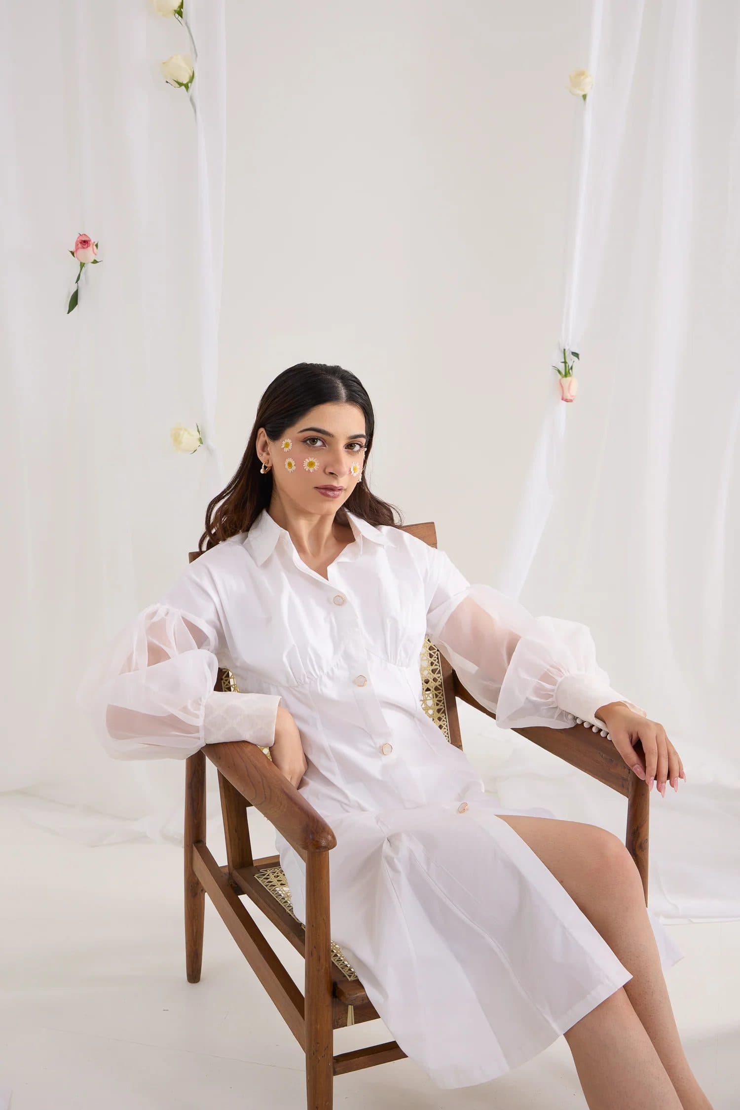 Veiled Shirt Dress image 3