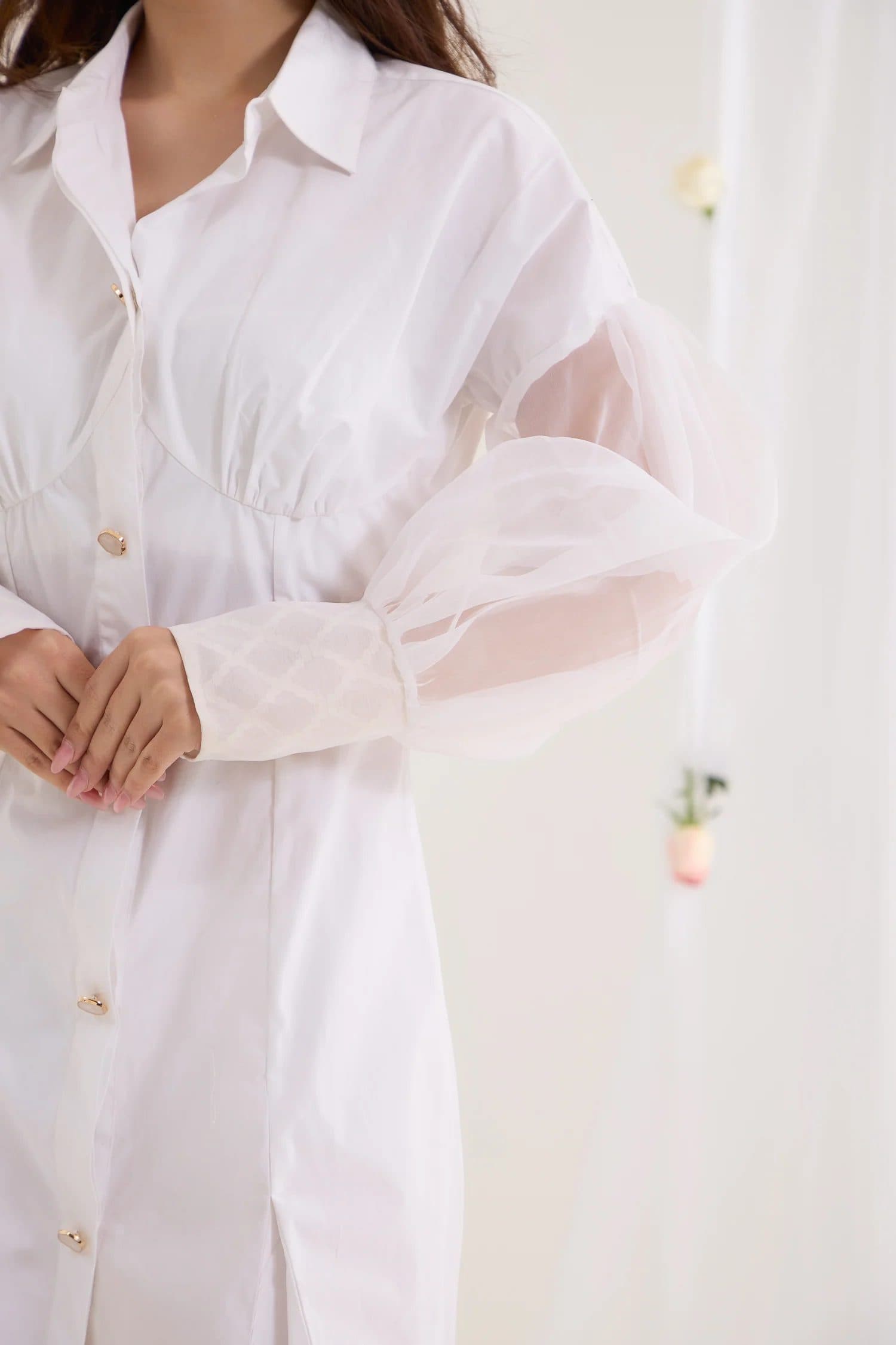 Veiled Shirt Dress image 5
