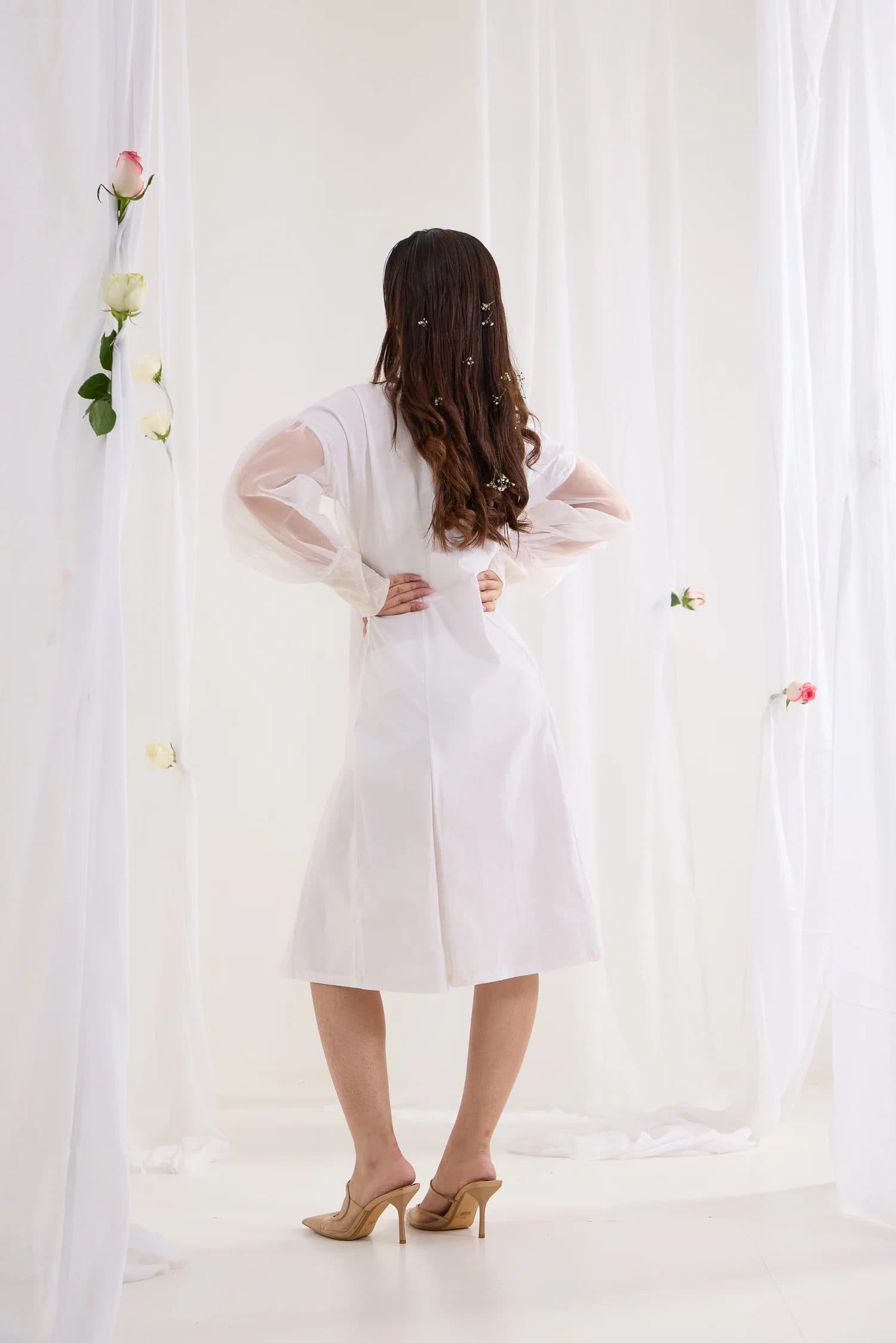 Veiled Shirt Dress image 7
