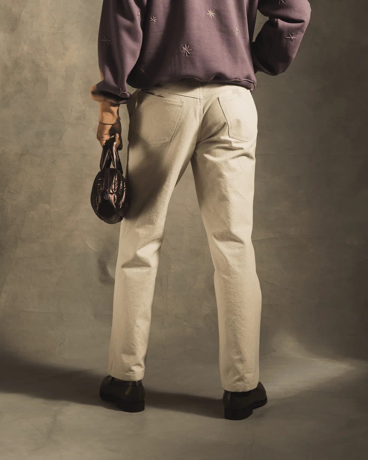 Double Pleat Jeans In White image 2