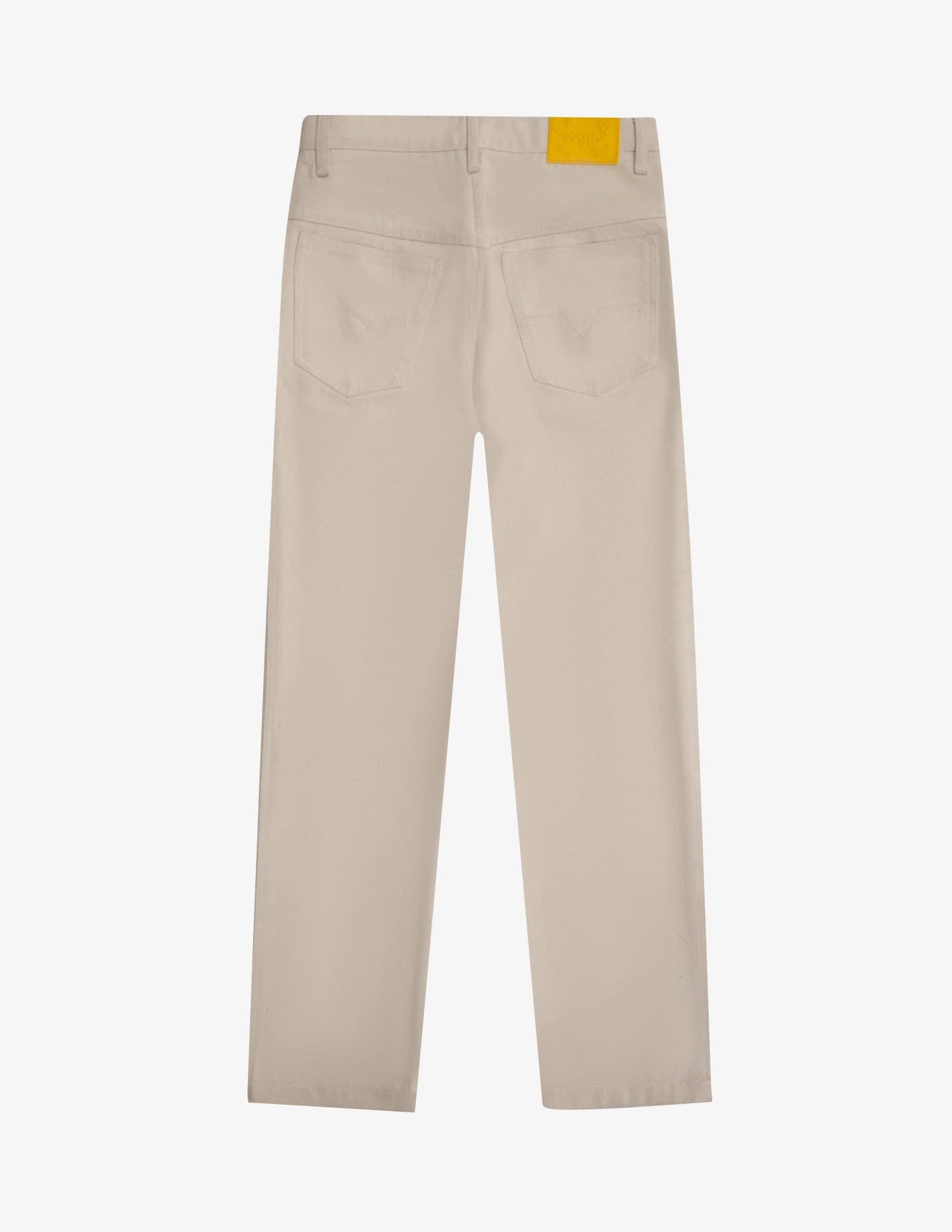 Double Pleat Jeans In White image 4