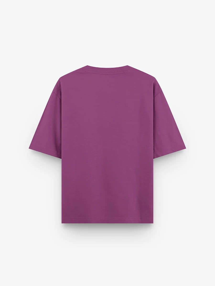 Fake Patch Tshirt in Grape Regular Fit image 3