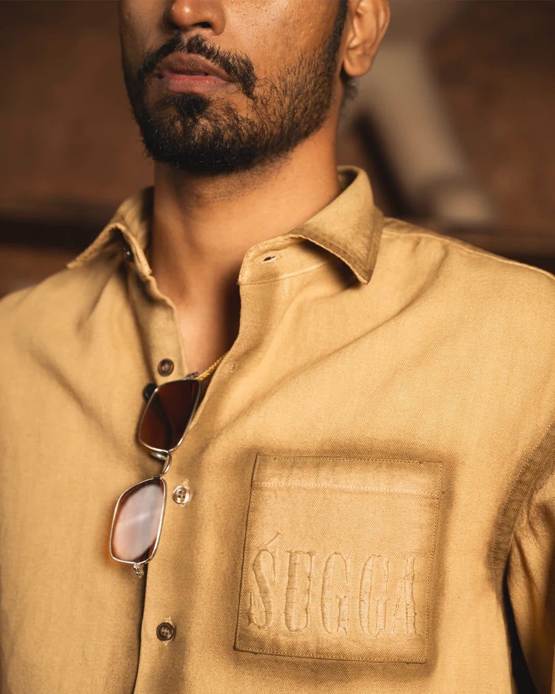 Outline Overshirt in Brown image 5