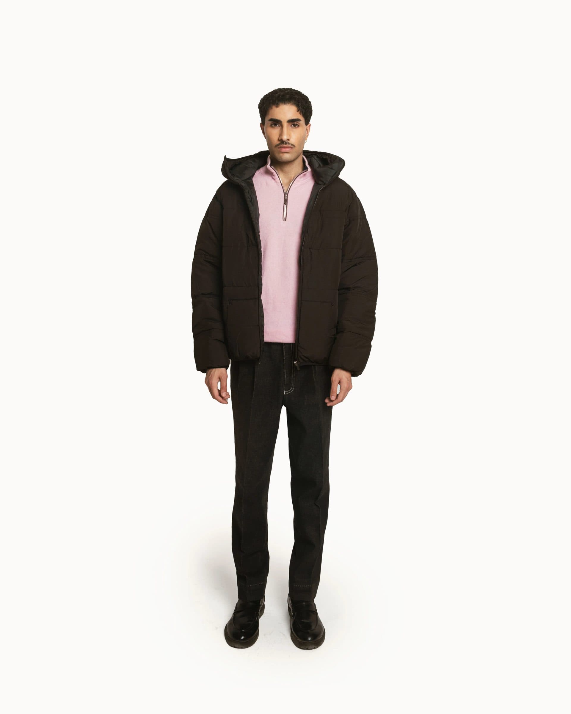 Puffer Jacket Full Sleeves in Black image 4
