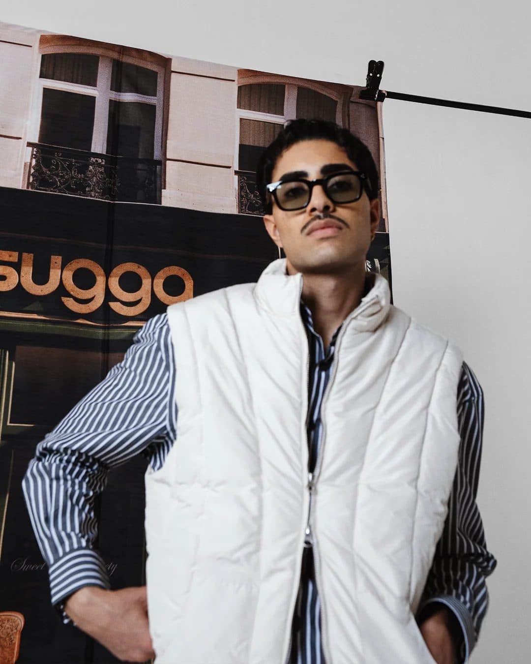 Puffer Jacket Sleeveless In Cream image 2