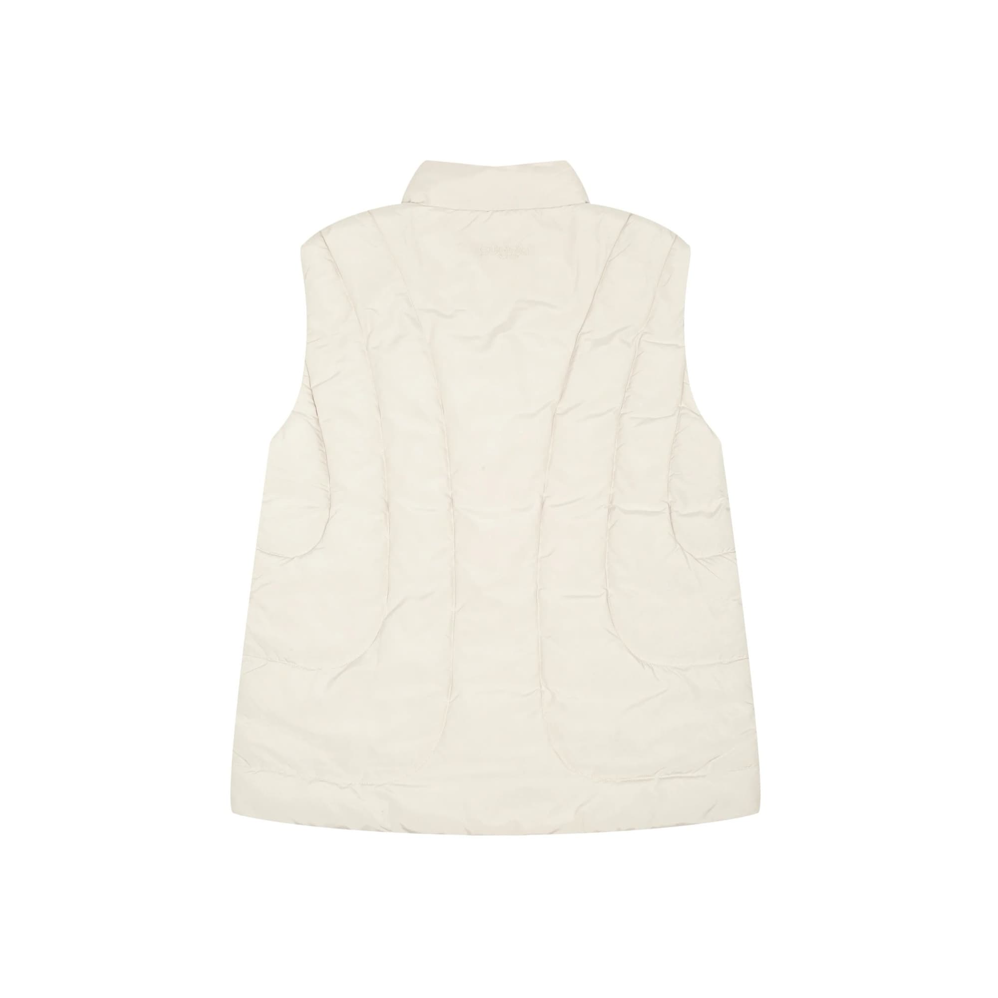 Puffer Jacket Sleeveless In Cream image 3