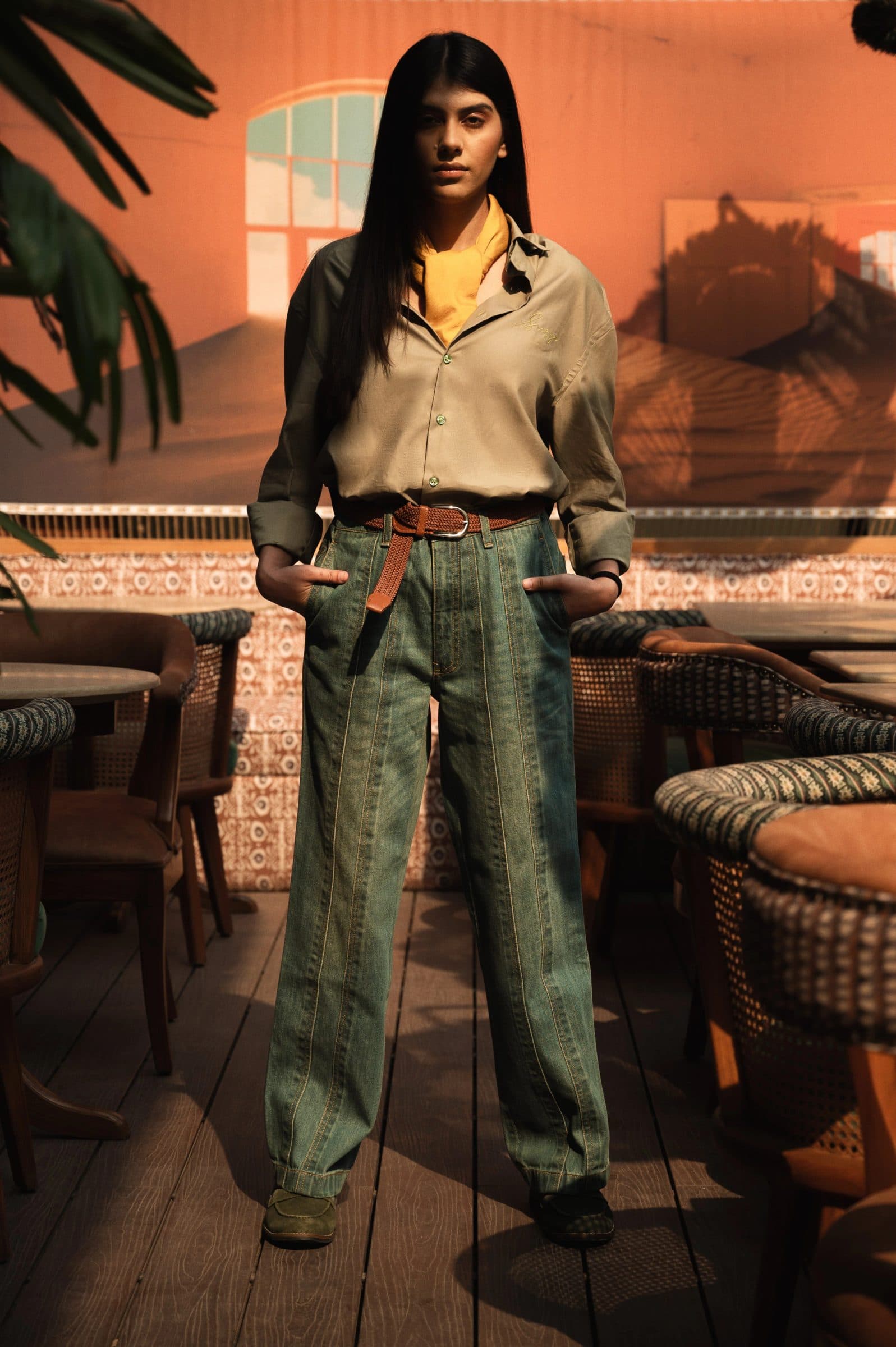 Sugga Solid Shirt In Matcha Green image 3