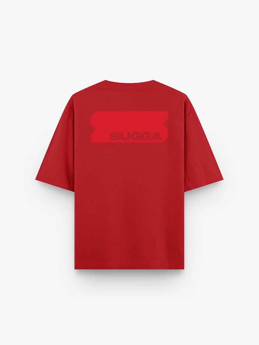 Sugga Stamp Tshirt - Red Regular Fit image 2
