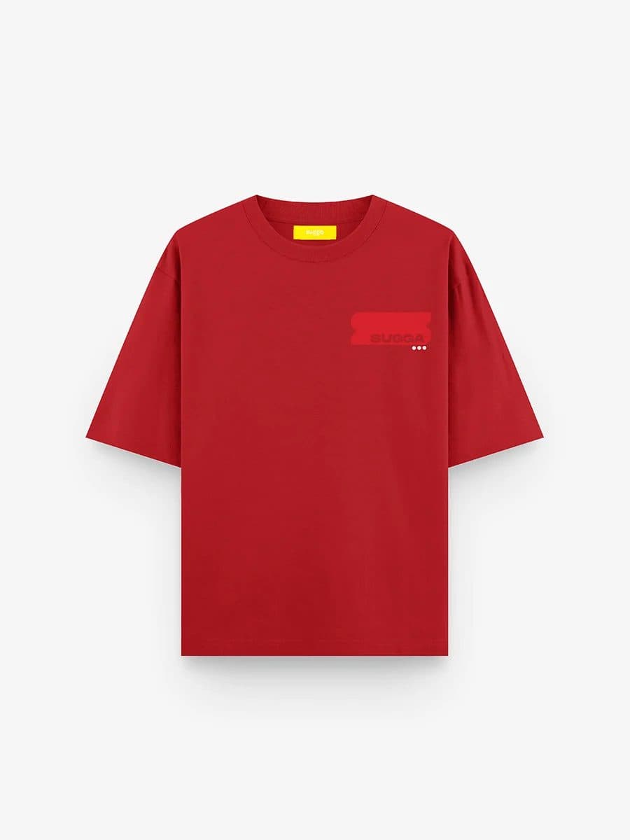 Sugga Stamp Tshirt - Red Regular Fit image 1