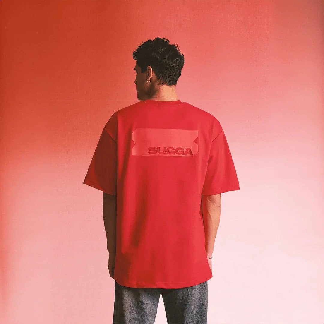 Sugga Stamp Tshirt - Red Regular Fit image 4