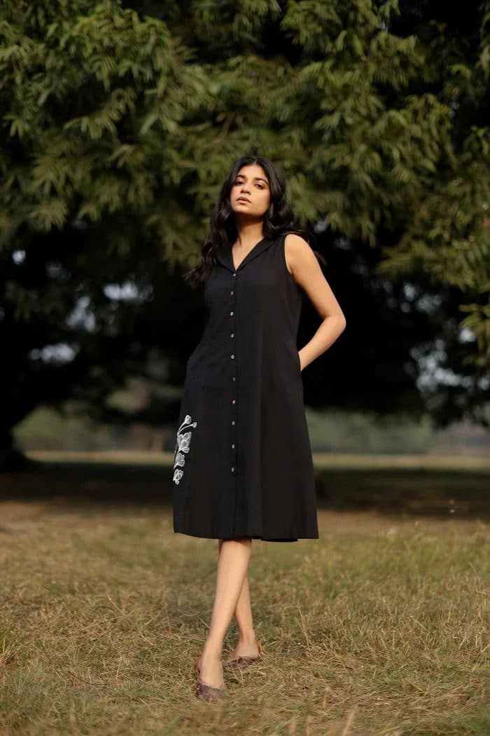 Elysia Black Cotton Dress image 4